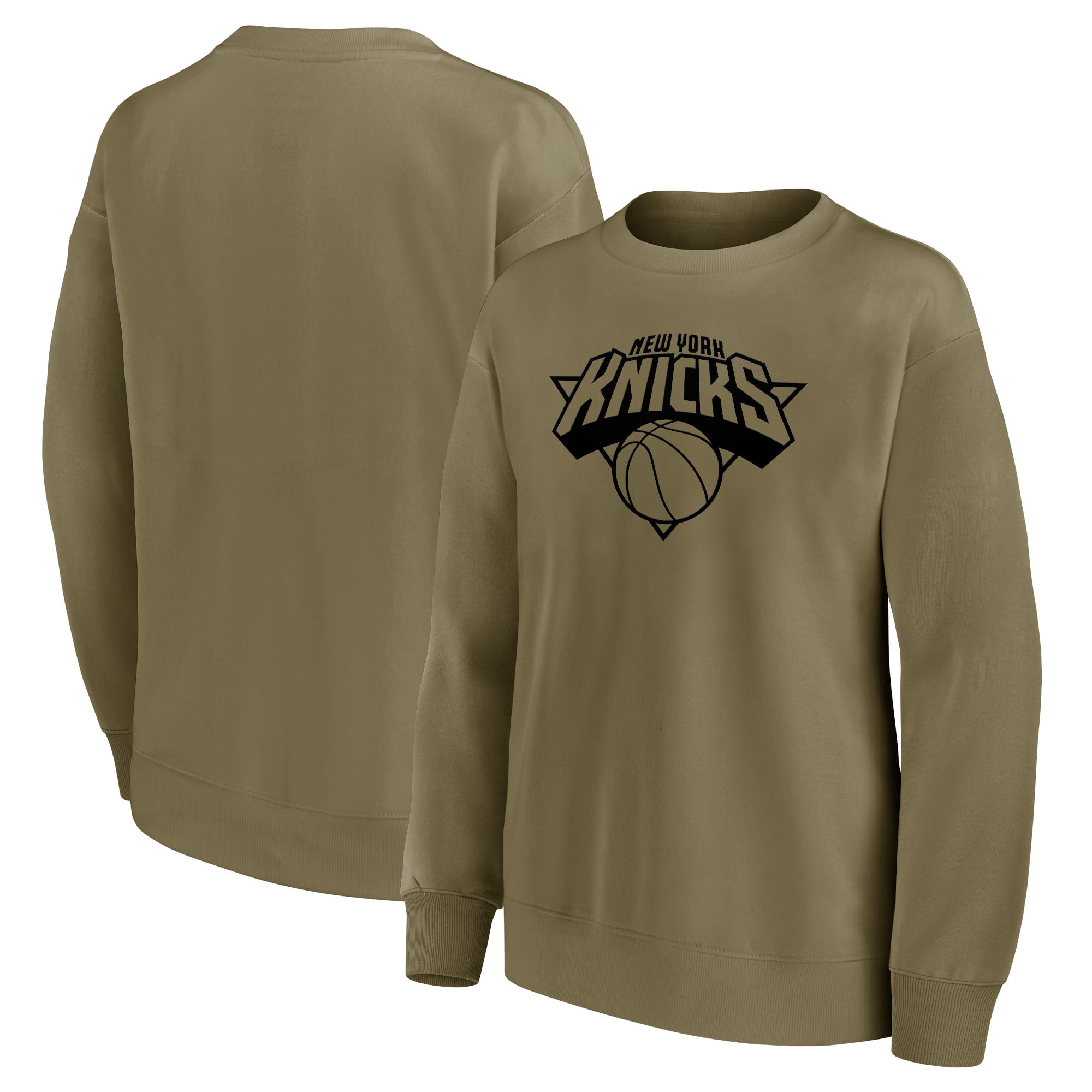 Sudadera extragrande con gráfico monocromático y logo de la marca Fanatics de los New York Knicks para mujer