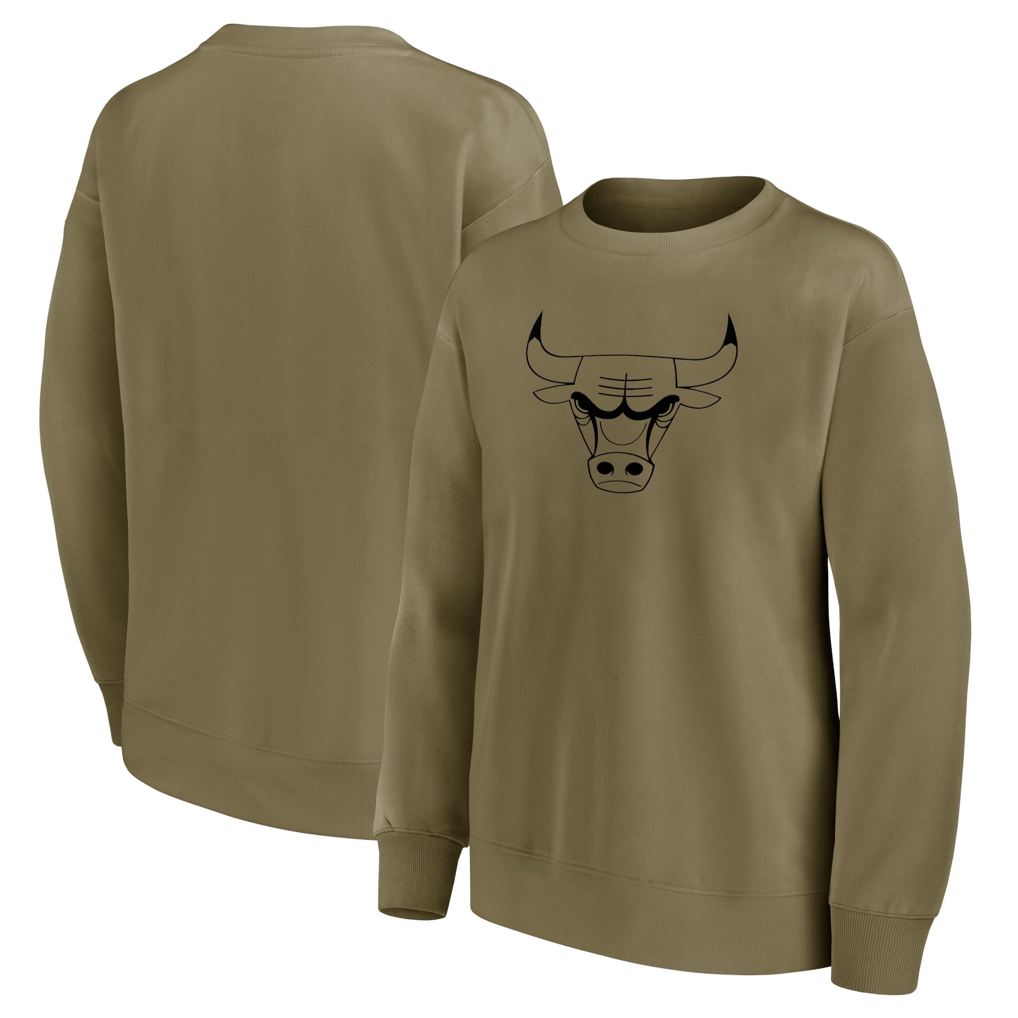 Sudadera extragrande con gráfico monocromático y logo de Fanatics Branded de los Chicago Bulls para mujer