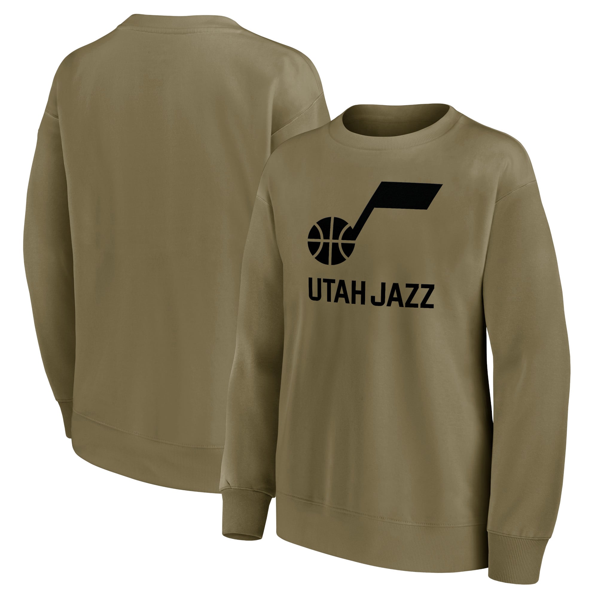 Sudadera extragrande con gráfico monocromático y logo de Utah Jazz Fanatics Branded - Mujer