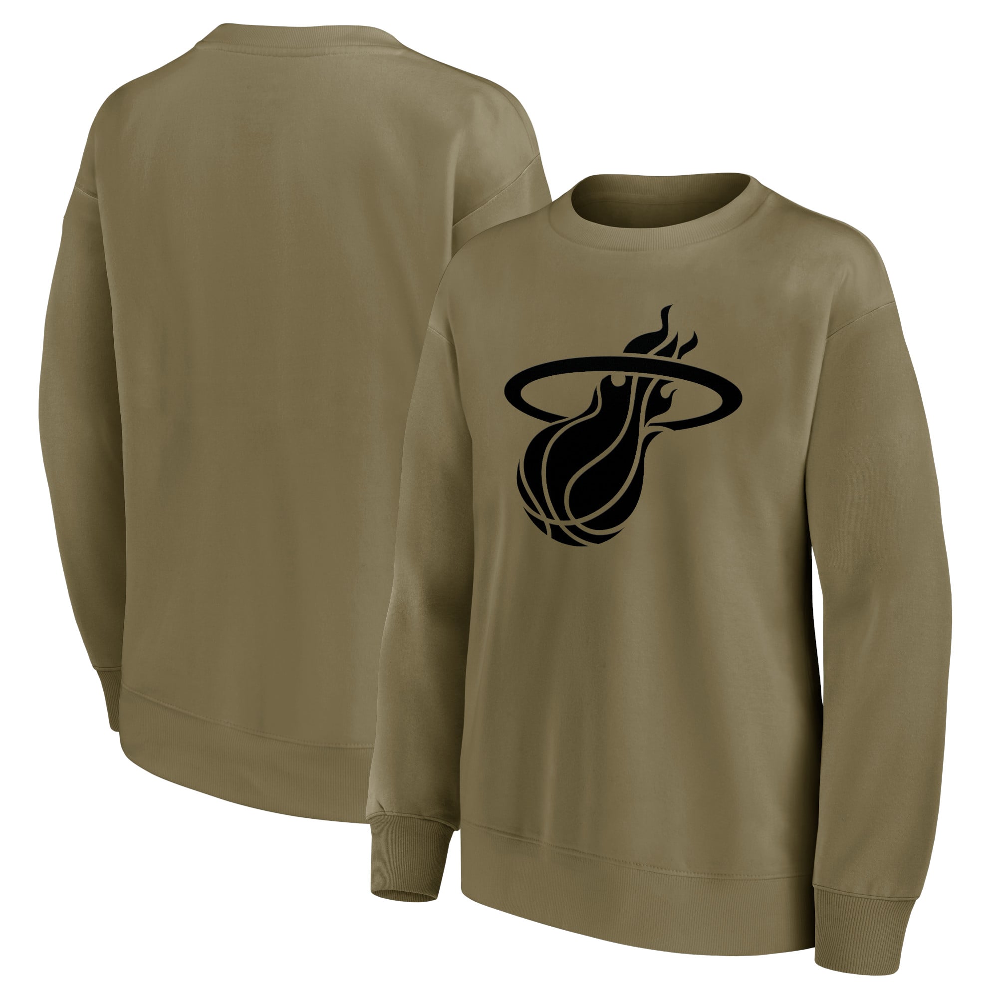 Sudadera extragrande con gráfico monocromático y logo de la marca Miami Heat Fanatics - Mujer