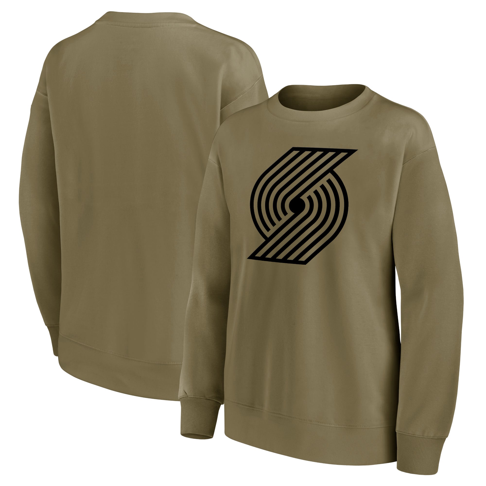 Portland Trail Blazers Mono Logo Graphic Oversized Crew Sweatshirt – Womens