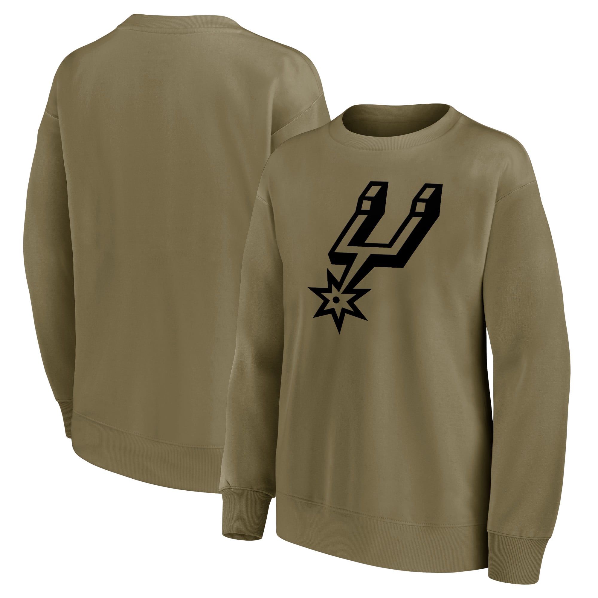 Sudadera extragrande con gráfico y logo monocromático de San Antonio Spurs Fanatics Branded - Mujer