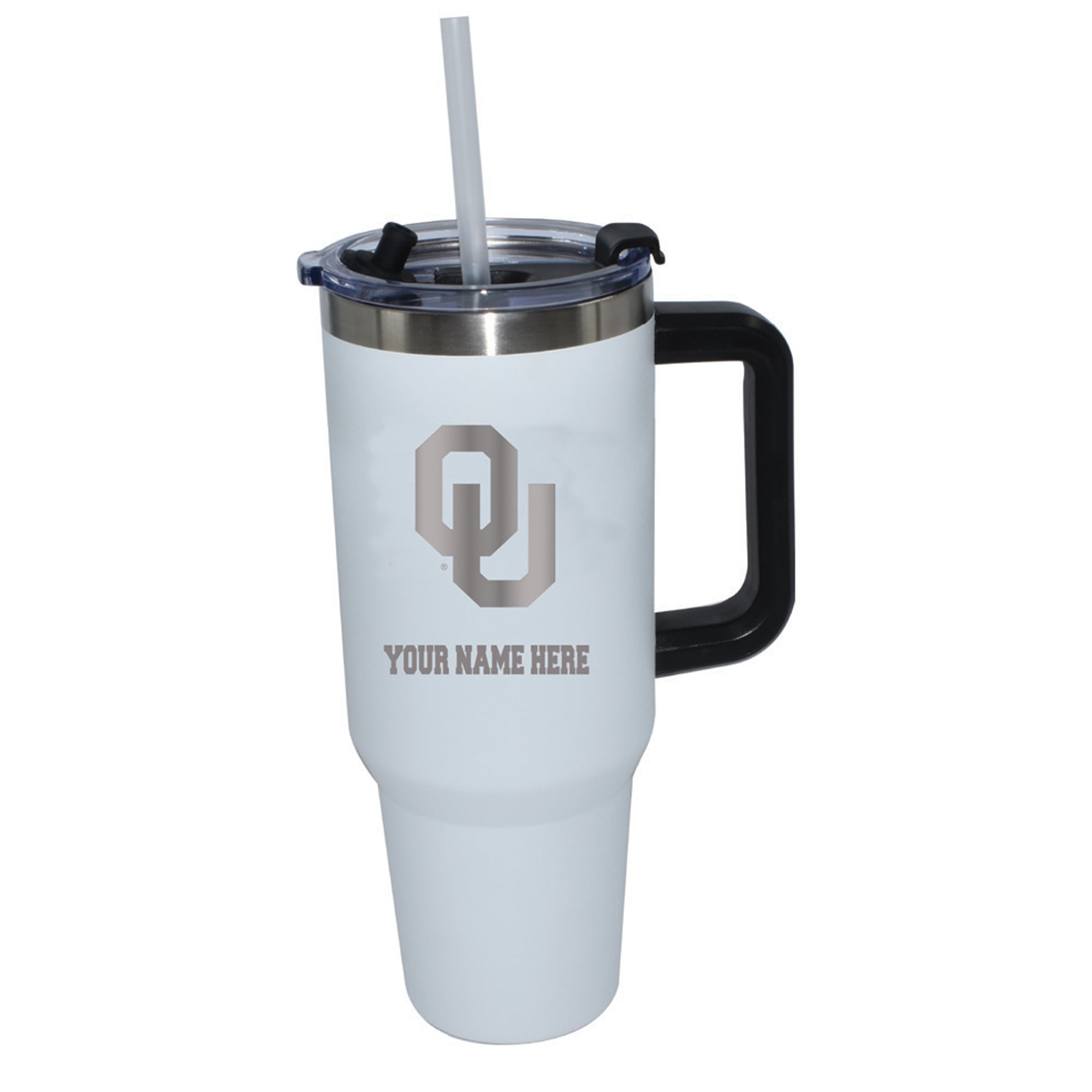 The Memory Company  Oklahoma Sooners Personalized White 40oz. Colossal Tumbler