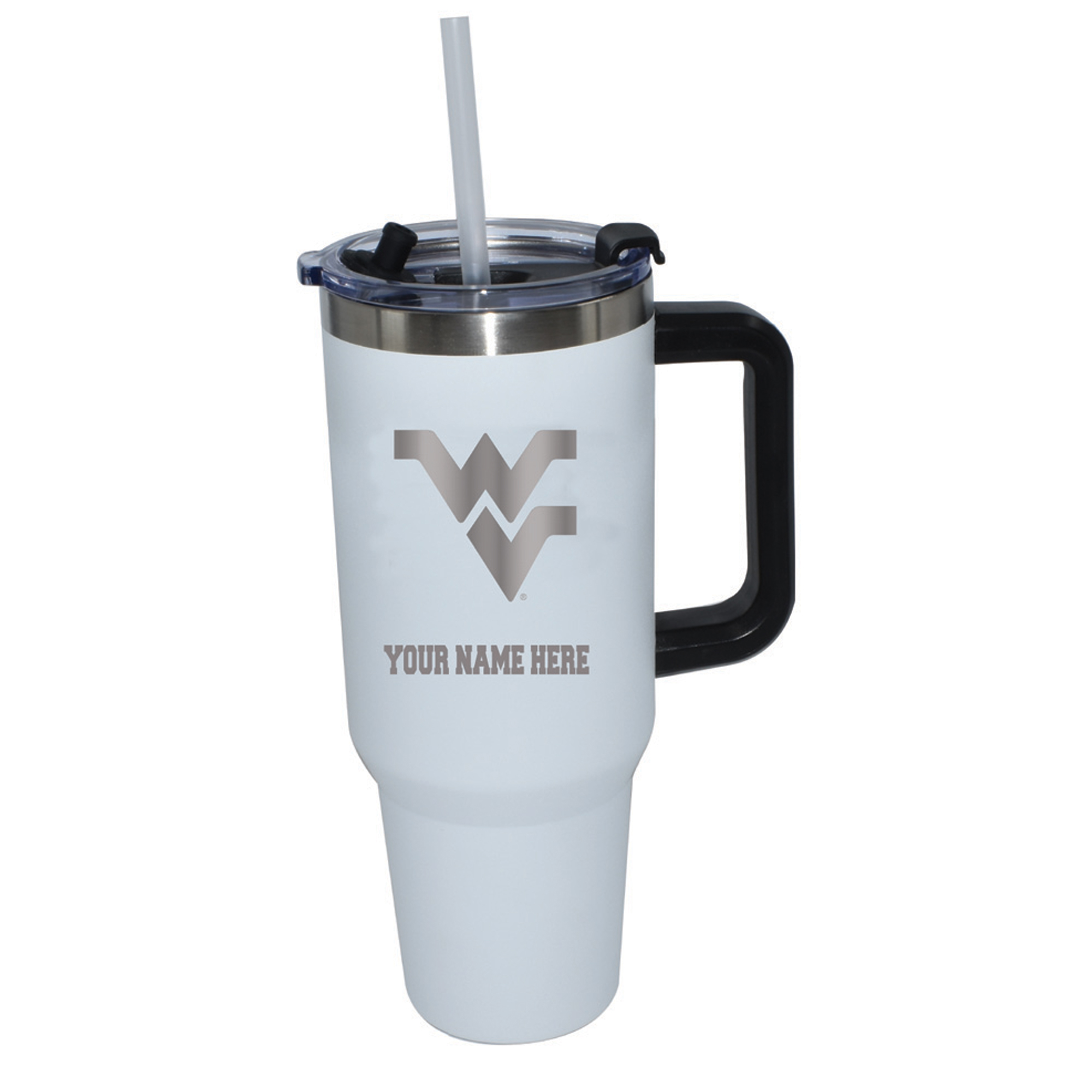 The Memory Company  West Virginia Mountaineers Personalized White 40oz. Colossal Tumbler