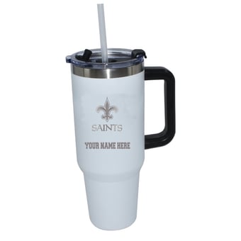 The Memory Company  New Orleans Saints Personalized White 40oz. Colossal Tumbler