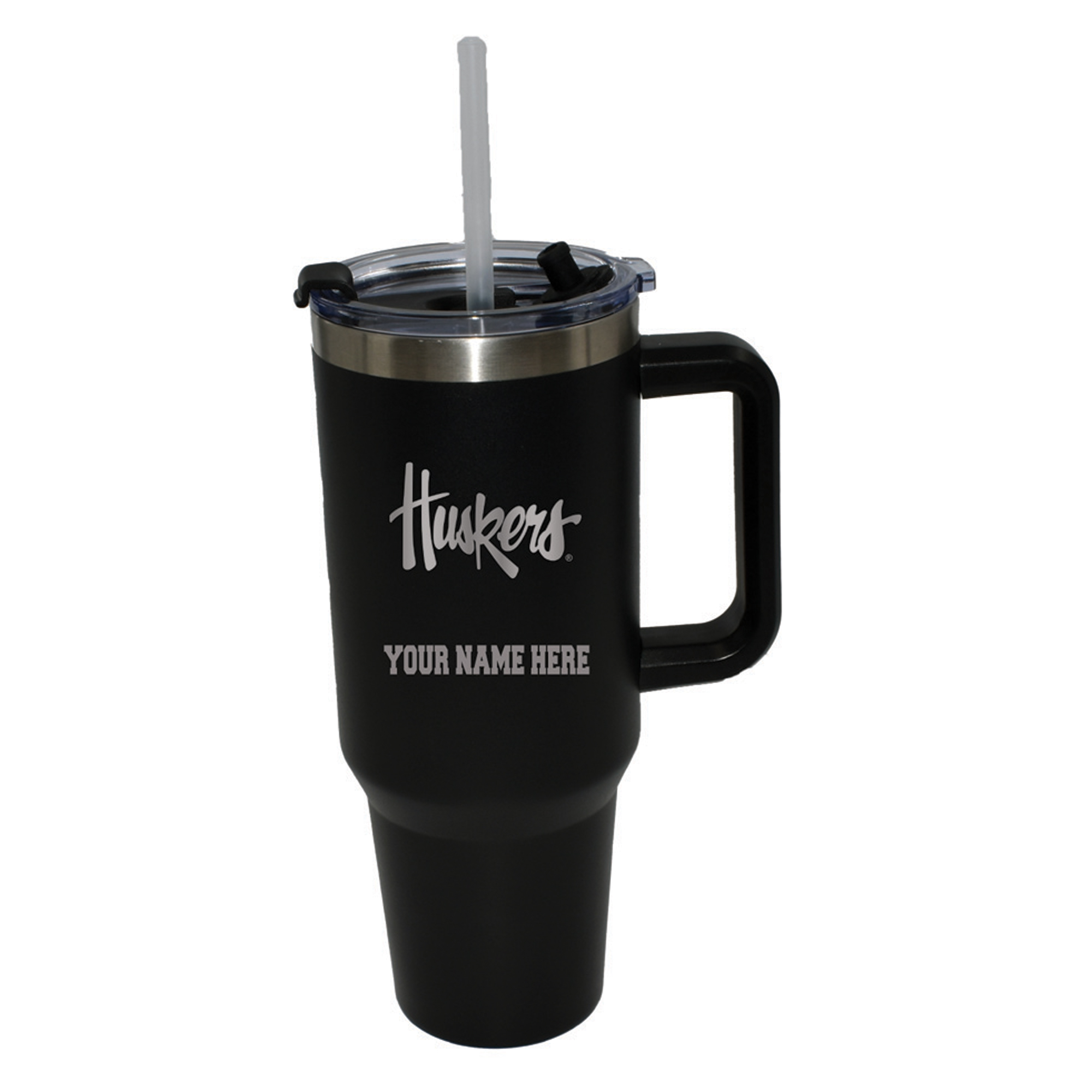 The Memory Company  Nebraska Huskers Personalized Black 40oz. Colossal Tumbler