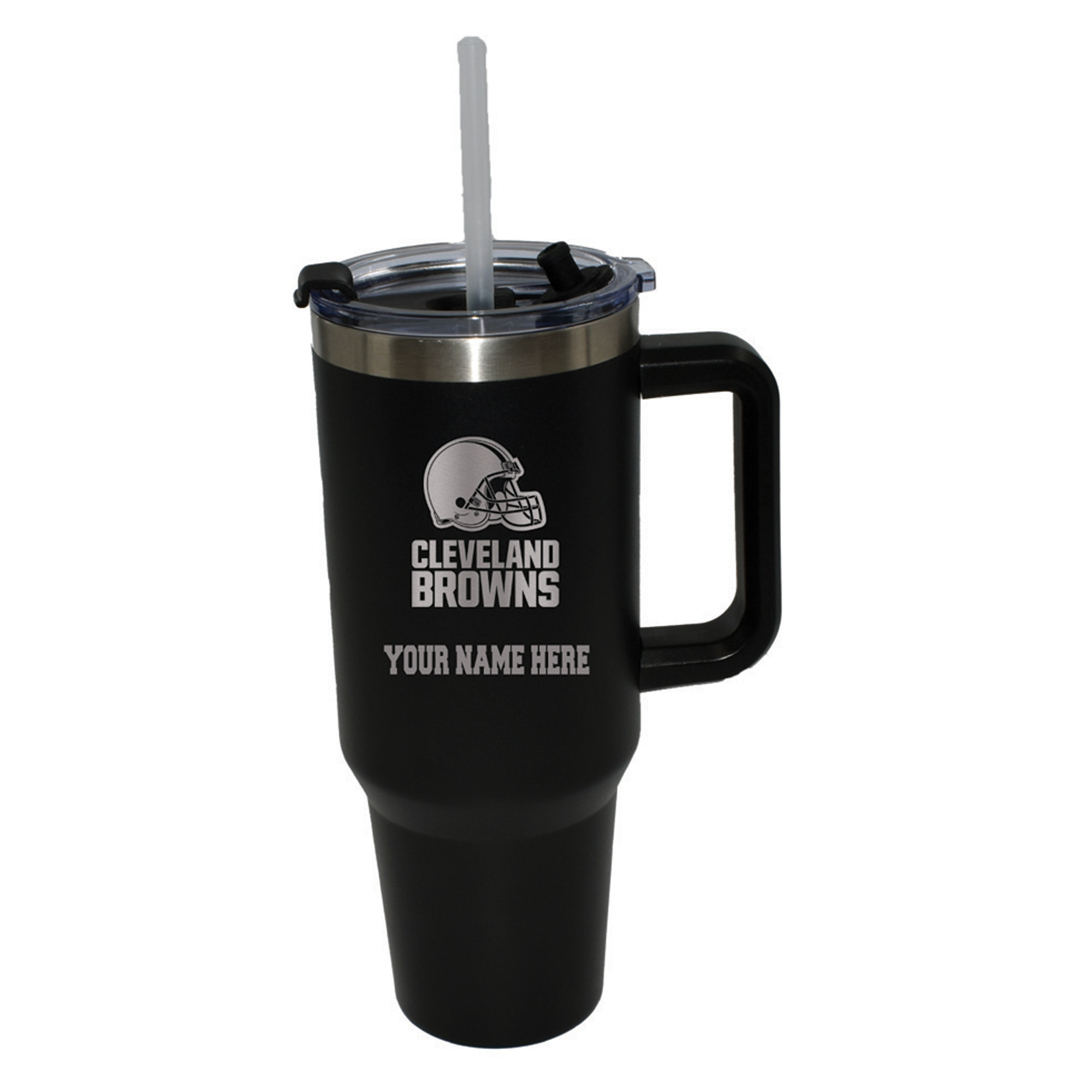 The Memory Company  Cleveland Browns Personalized Black 40oz. Colossal Tumbler