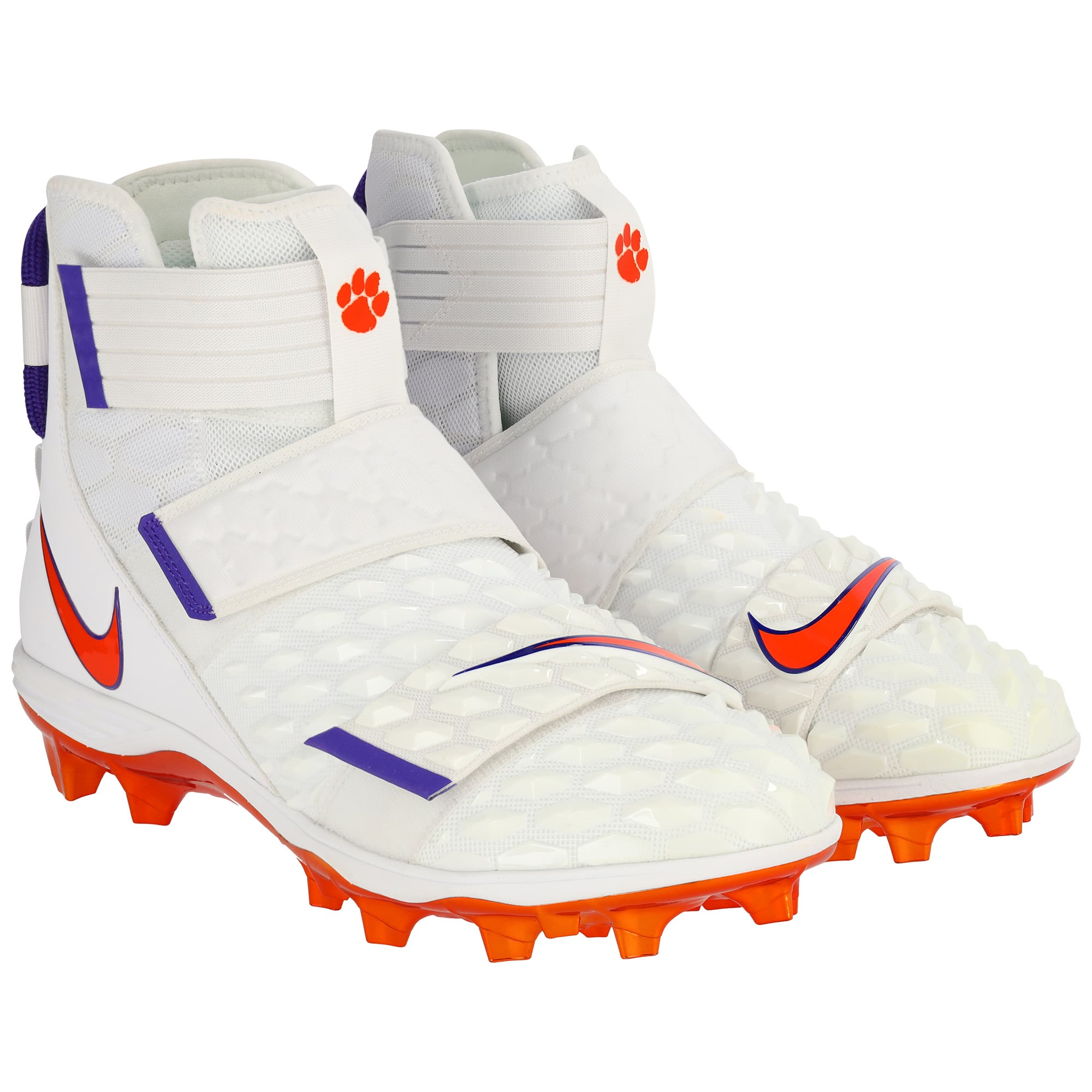 Clemson Tigers Team-Issued White Savage Cleats from the Football Program