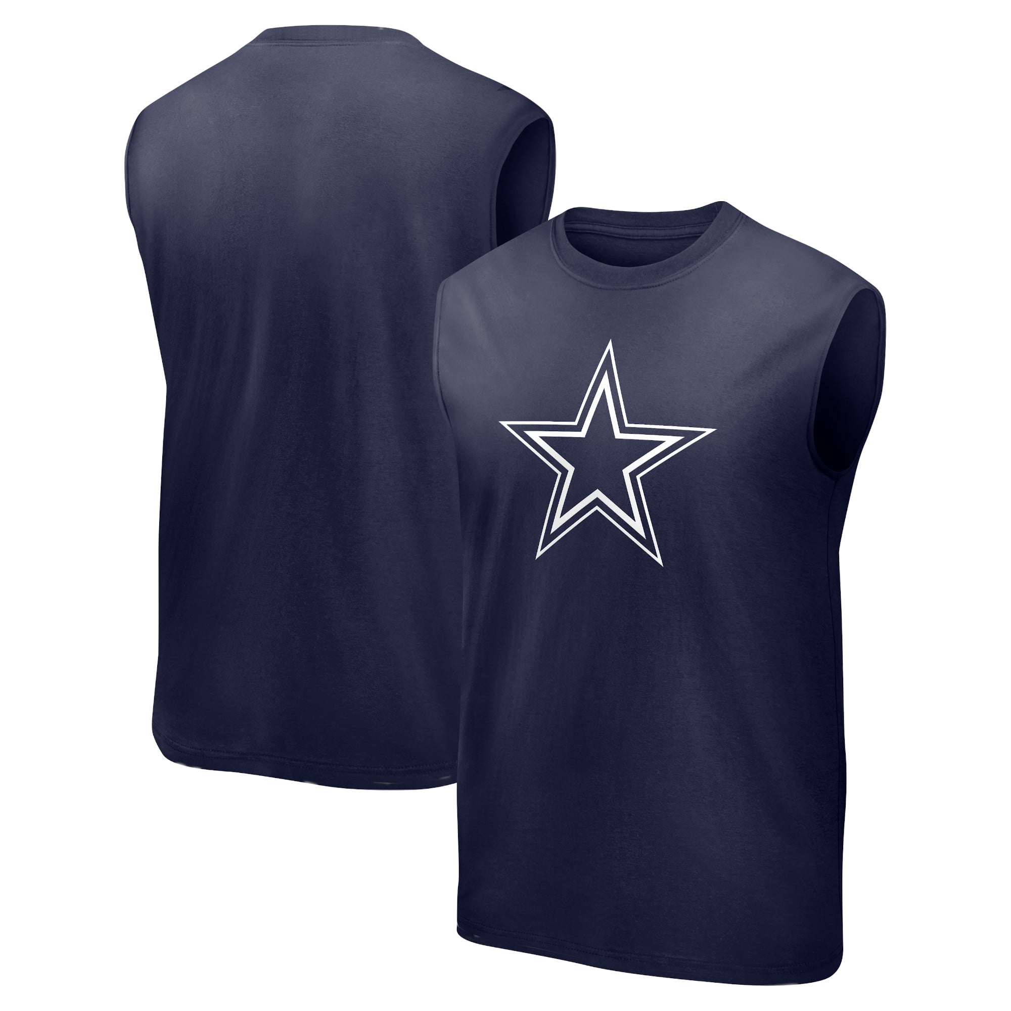 Camiseta sin mangas con gráfico y logo monocromático de los Dallas Cowboys para hombre