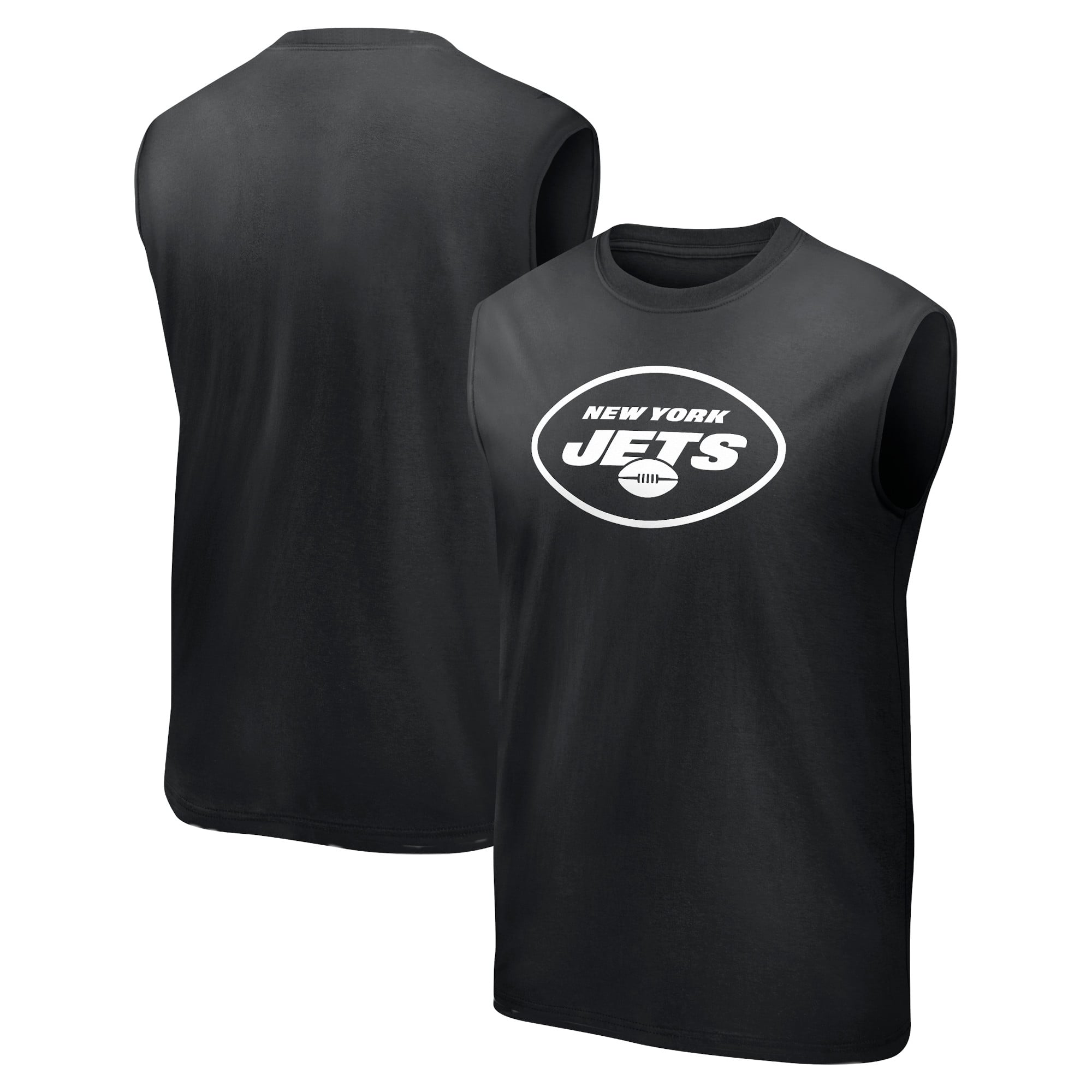Camiseta sin mangas con gráfico y logo monocromático de los New York Jets para hombre