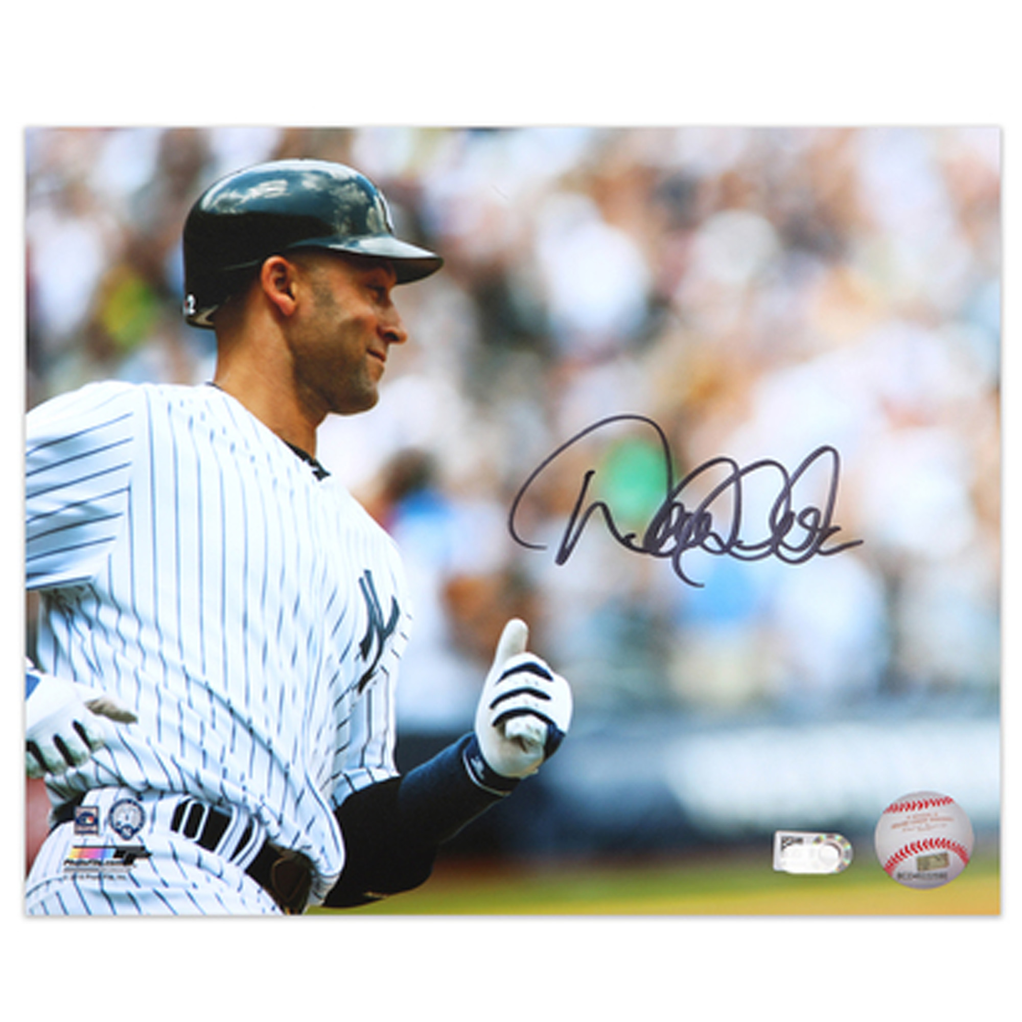 Derek Jeter New York Yankees Autographed 8" x 10" Running Photograph: retailer-supplied image