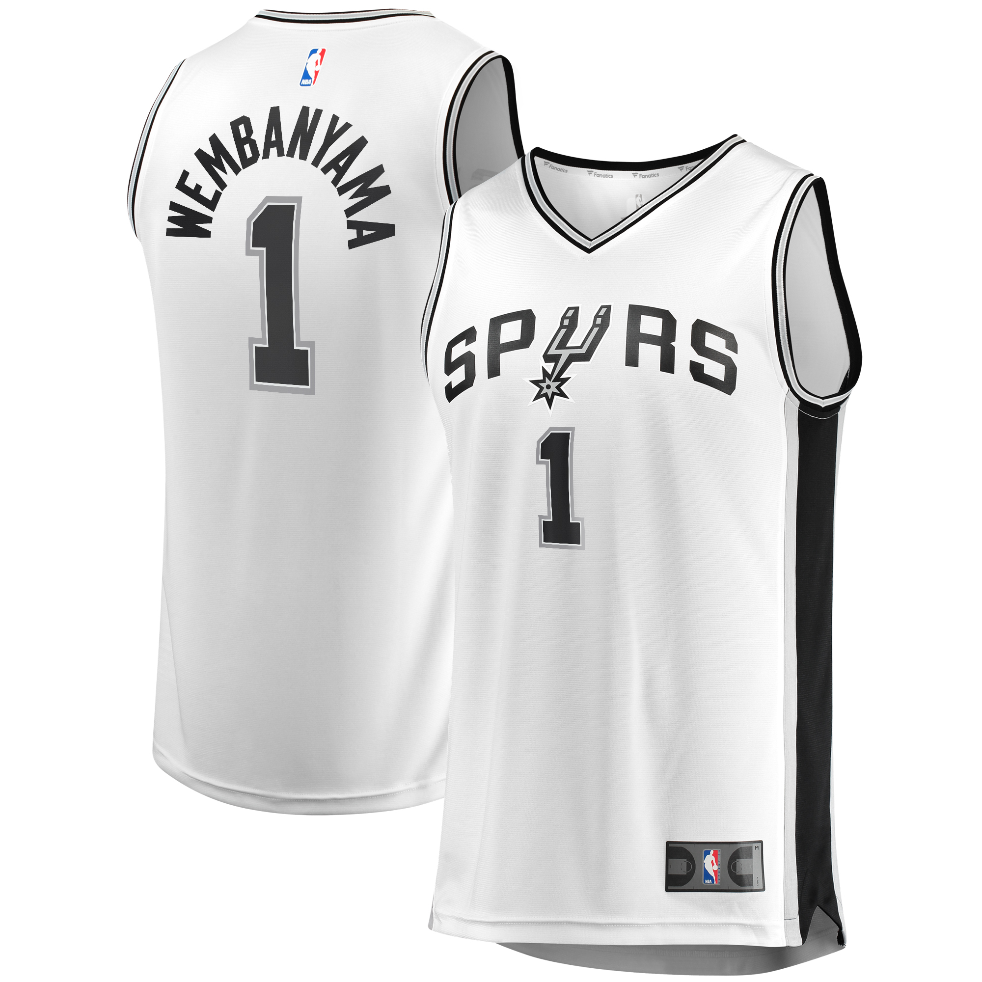 Men's Fanatics Victor Wembanyama White San Antonio Spurs Fast Break Player Jersey - Association Edition