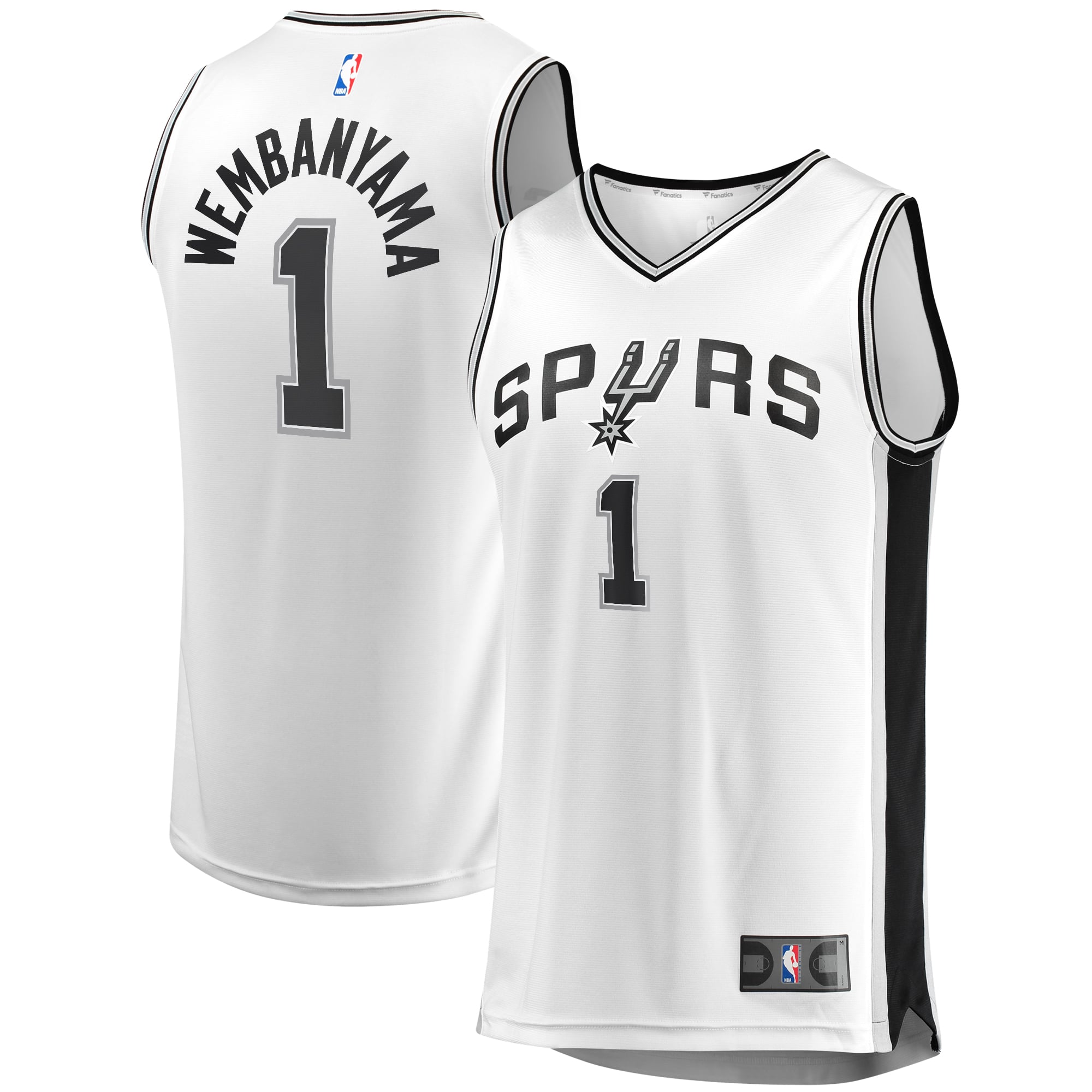 Men's Fanatics Victor Wembanyama White San Antonio Spurs Fast Break Player Jersey - Association Edition