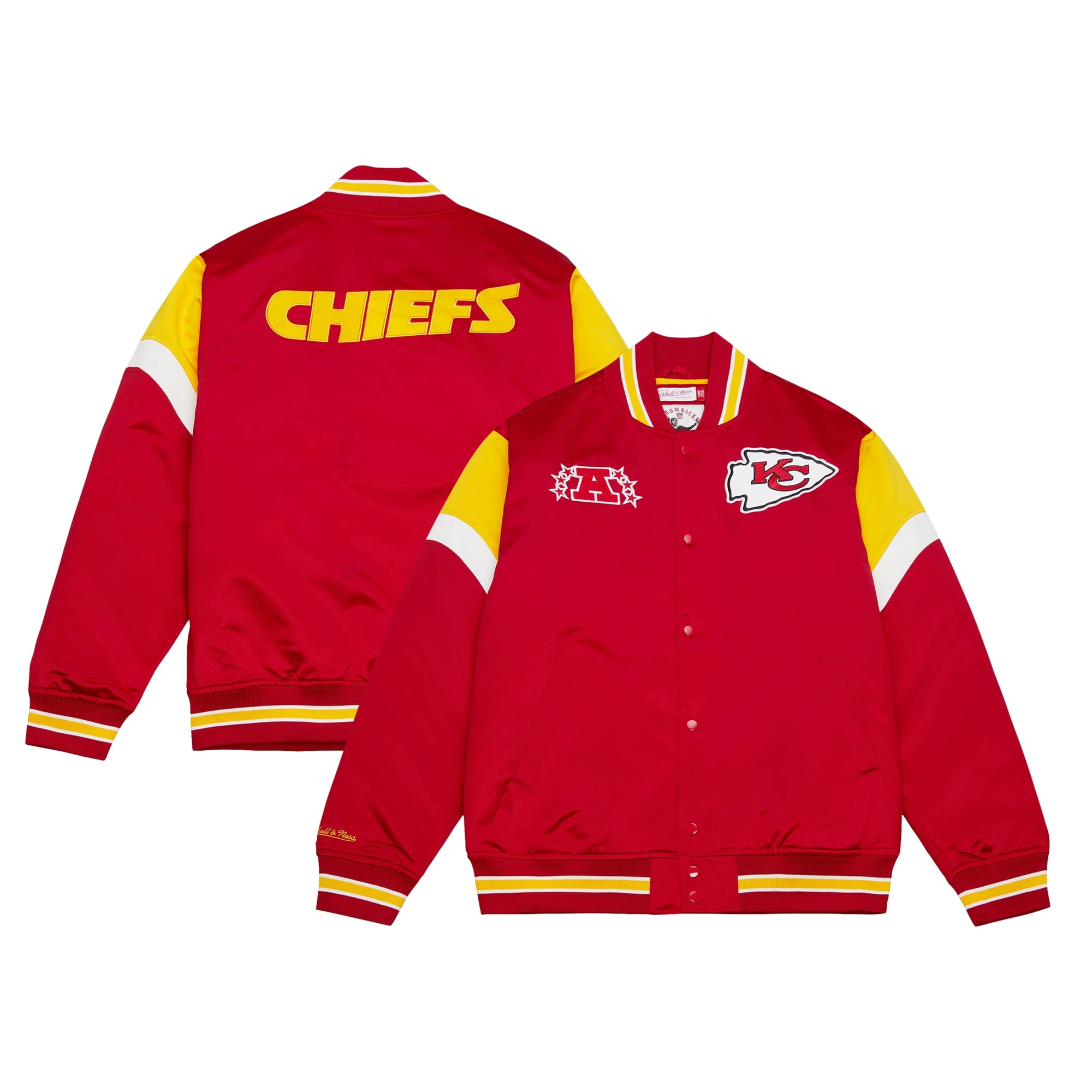 Chaqueta de satén pesado del Kansas City Chiefs