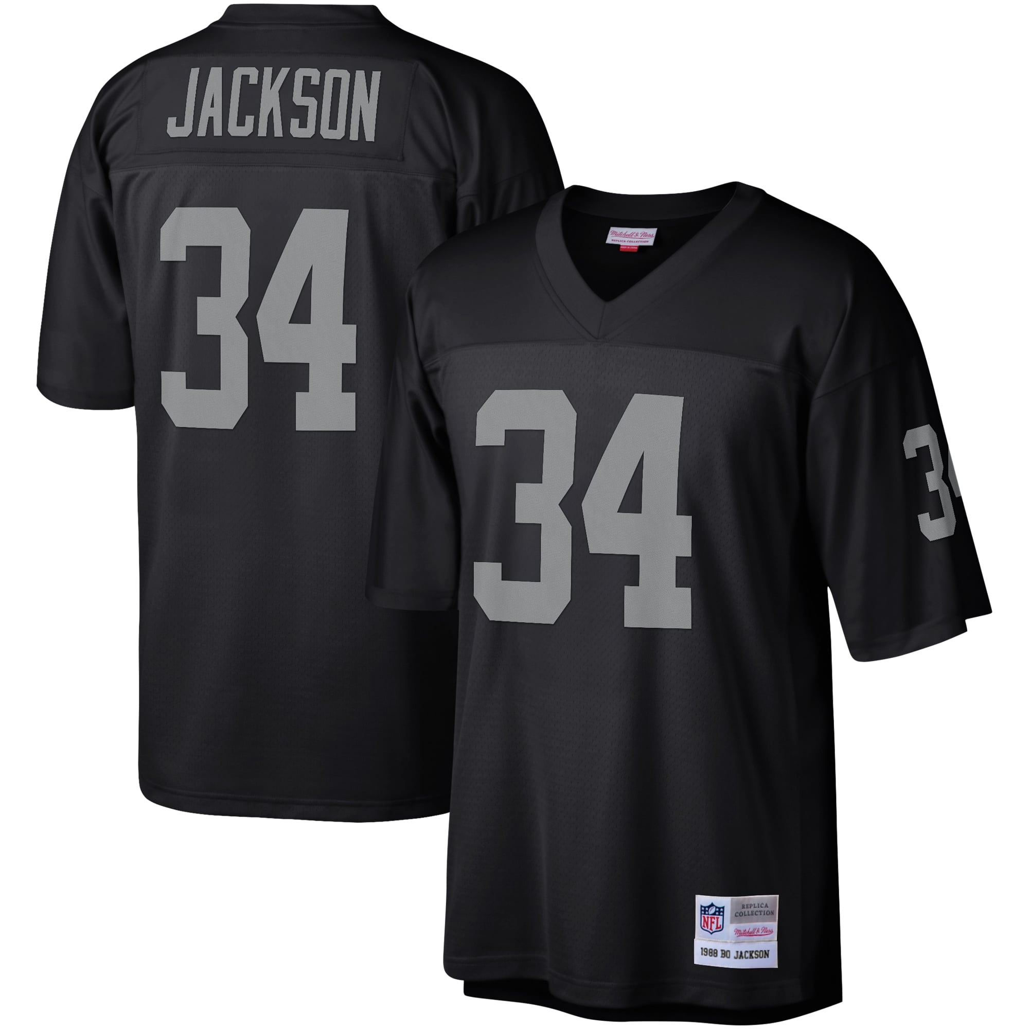 Bo Jackson Los Angeles Raiders 1988 Mitchell & Ness Legacy Replica Trikot – Schwarz