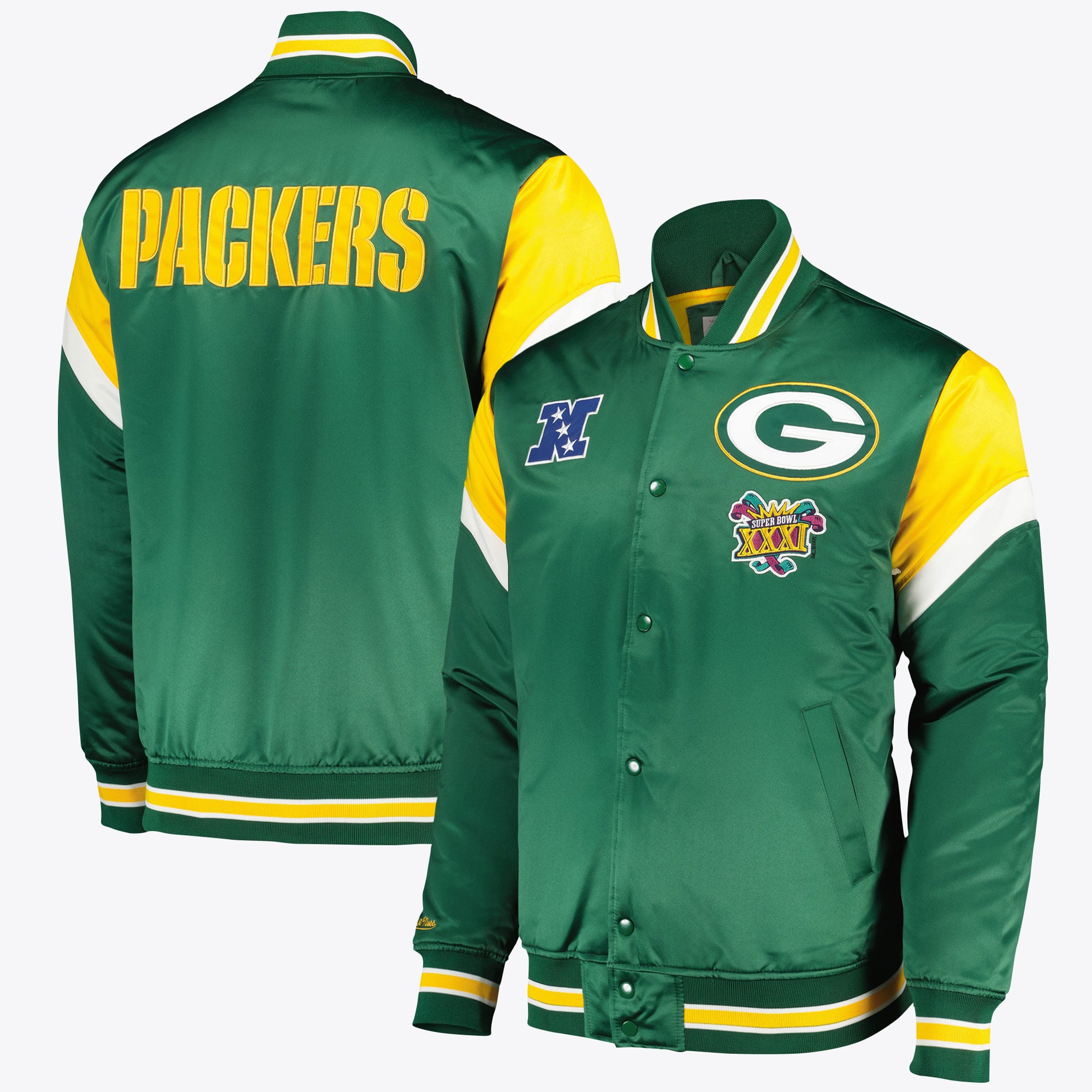 Giacca in raso Green Bay Packers Pesante