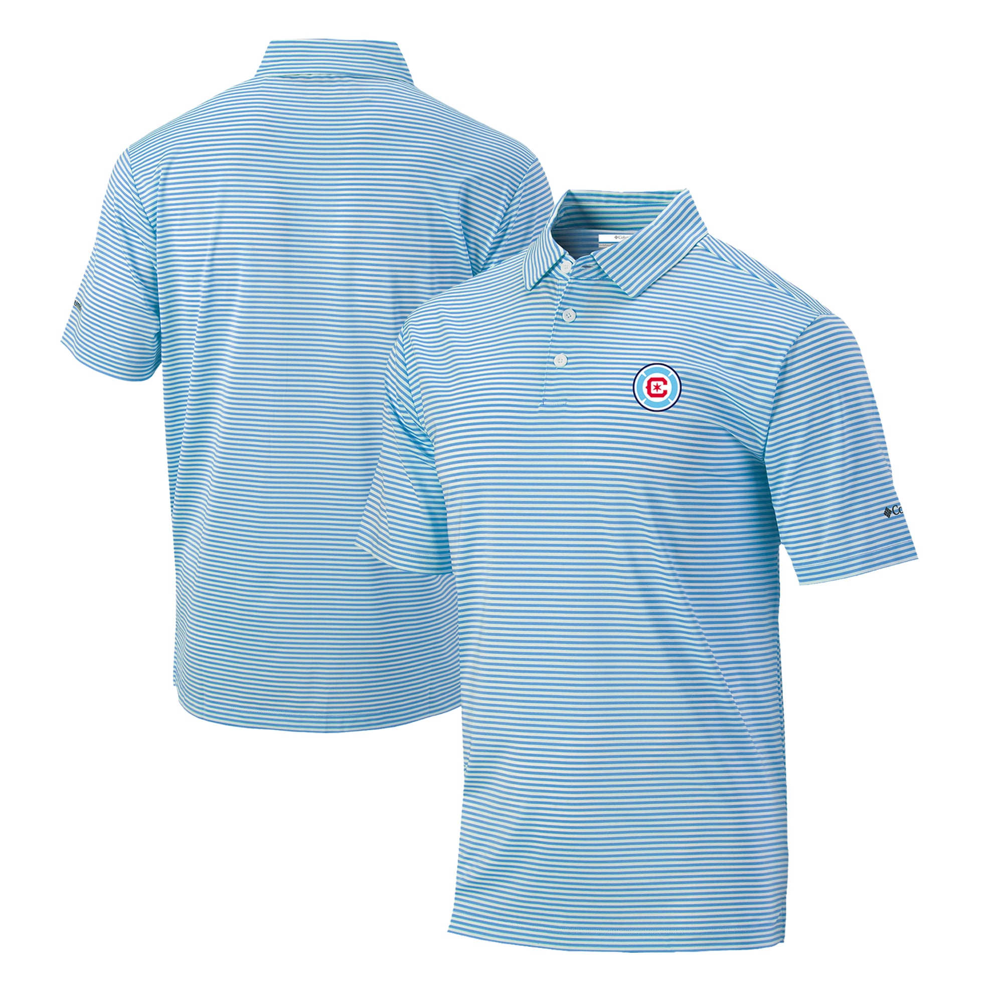 Men's Columbia Light Blue Chicago Fire Omni-Wick Club Invite Polo