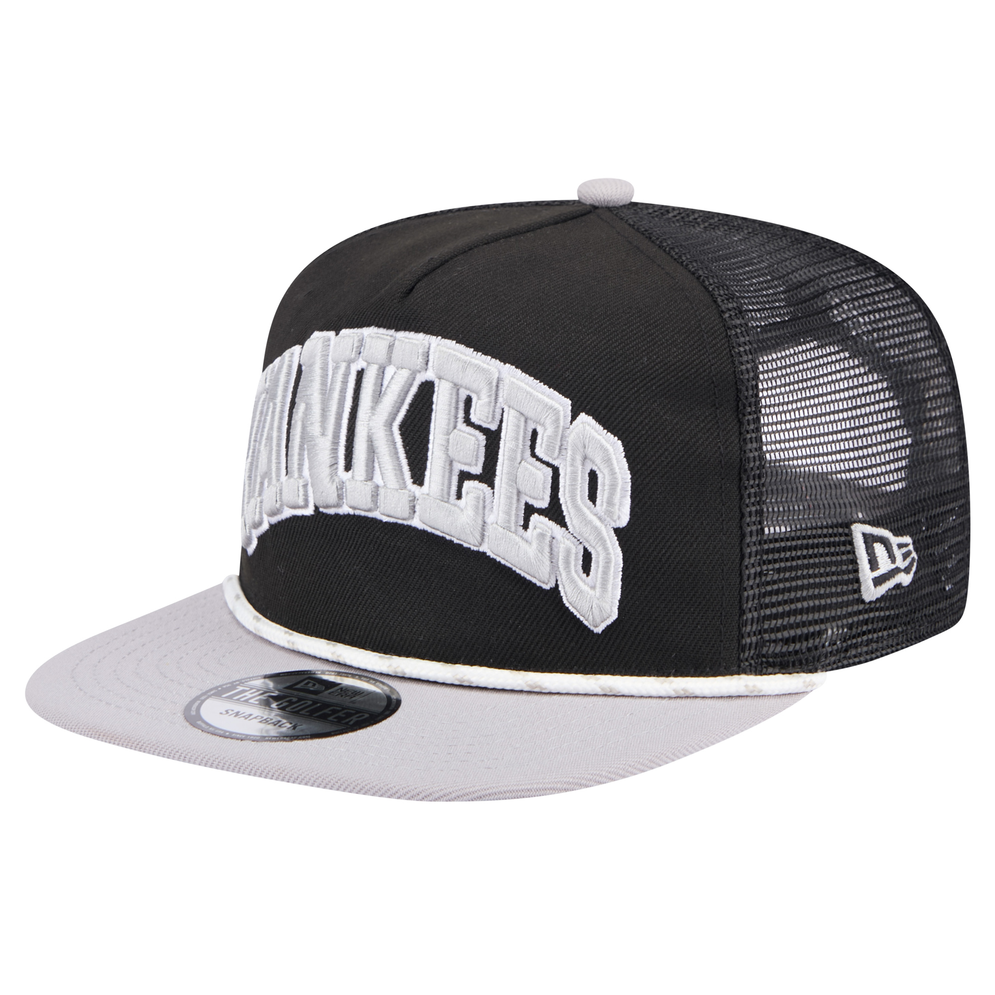 Men’s New Era Black New York Yankees Throwback Meshback Golfer Hat Men’s New Era Black New York Yankees Throwback Meshback Golfer Hat