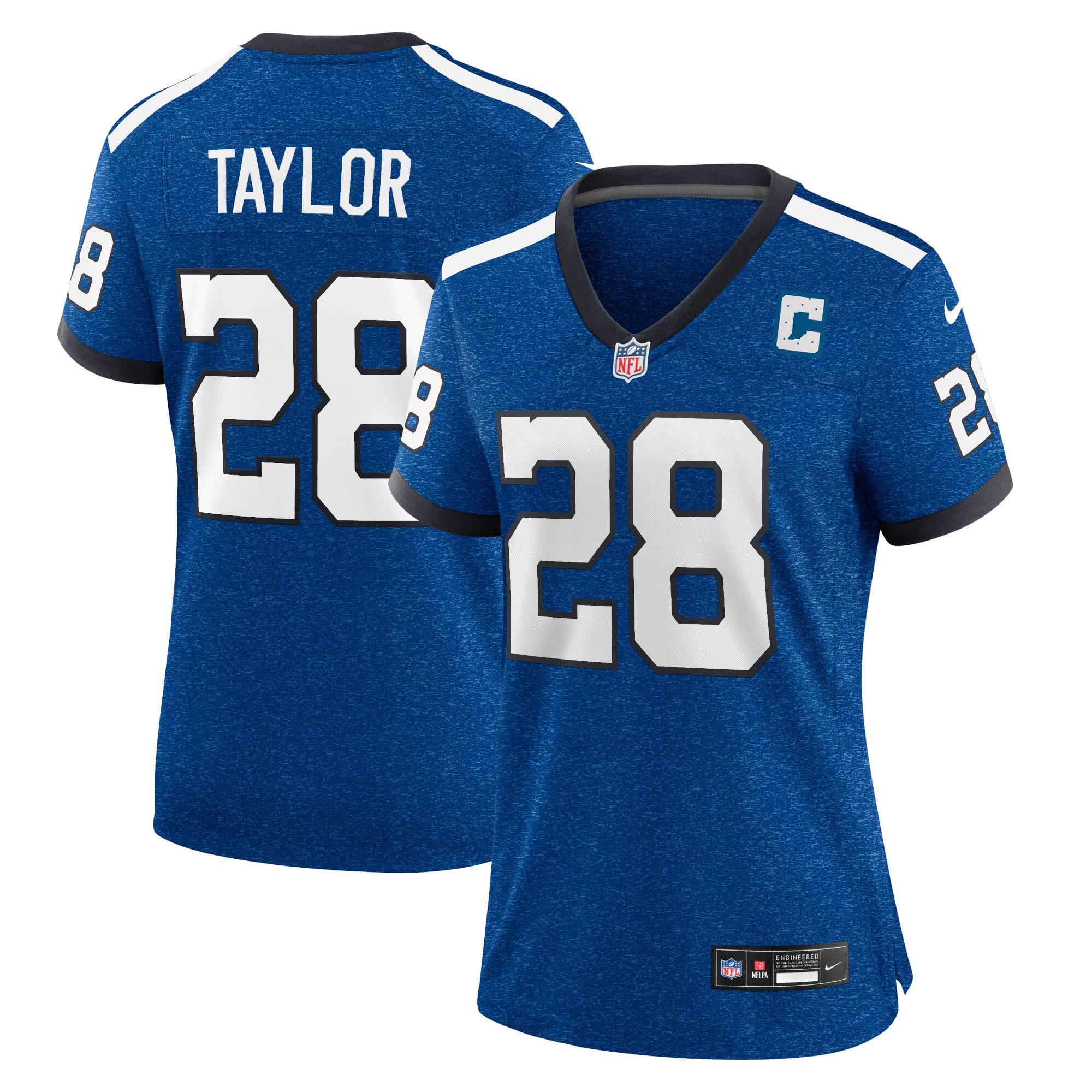 Camiseta Nike Game Indiana Nights de la 3ª equipación del Indianapolis Colts - Azul real - Jonathan Taylor - Mujer