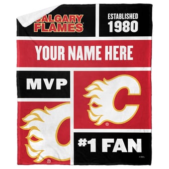 The Northwest Group Calgary Flames 50'' x 60'' Personalized Silk Touch Sherpa Throw Blanket