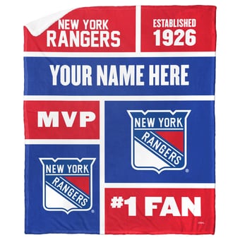 The Northwest Group New York Rangers 50'' x 60'' Personalized Silk Touch Sherpa Throw Blanket