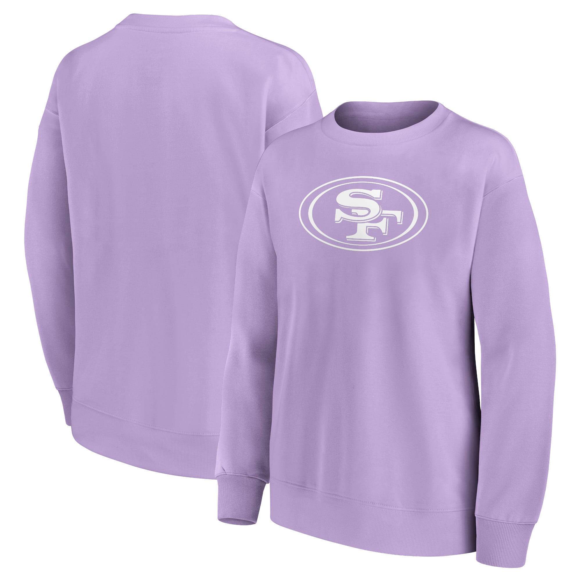 Felpa girocollo oversize con grafica mono logo San Francisco 49ers - Donna