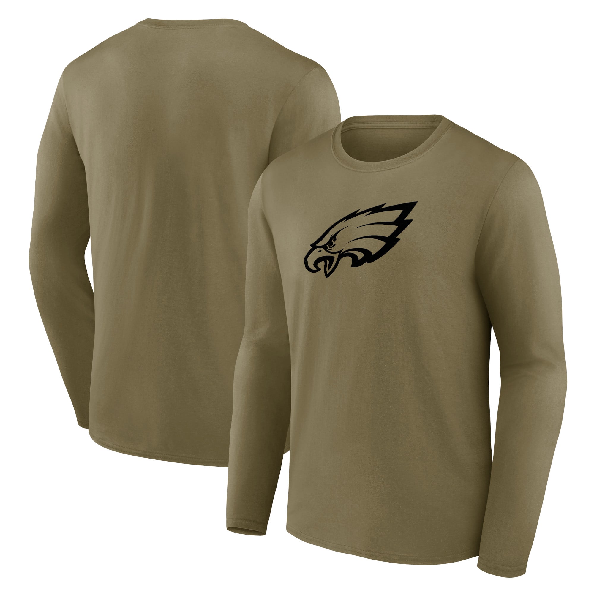 T-shirt à manches longues graphique à logo mono des Eagles de Philadelphie - Hommes