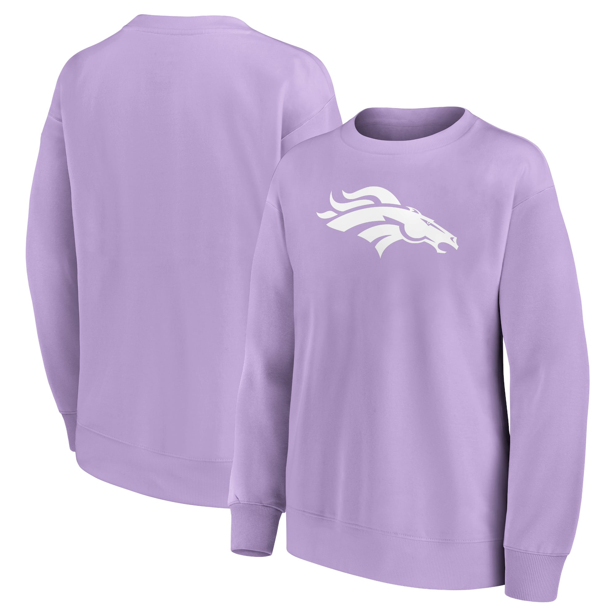 Felpa girocollo oversize con grafica mono logo Denver Broncos - Donna