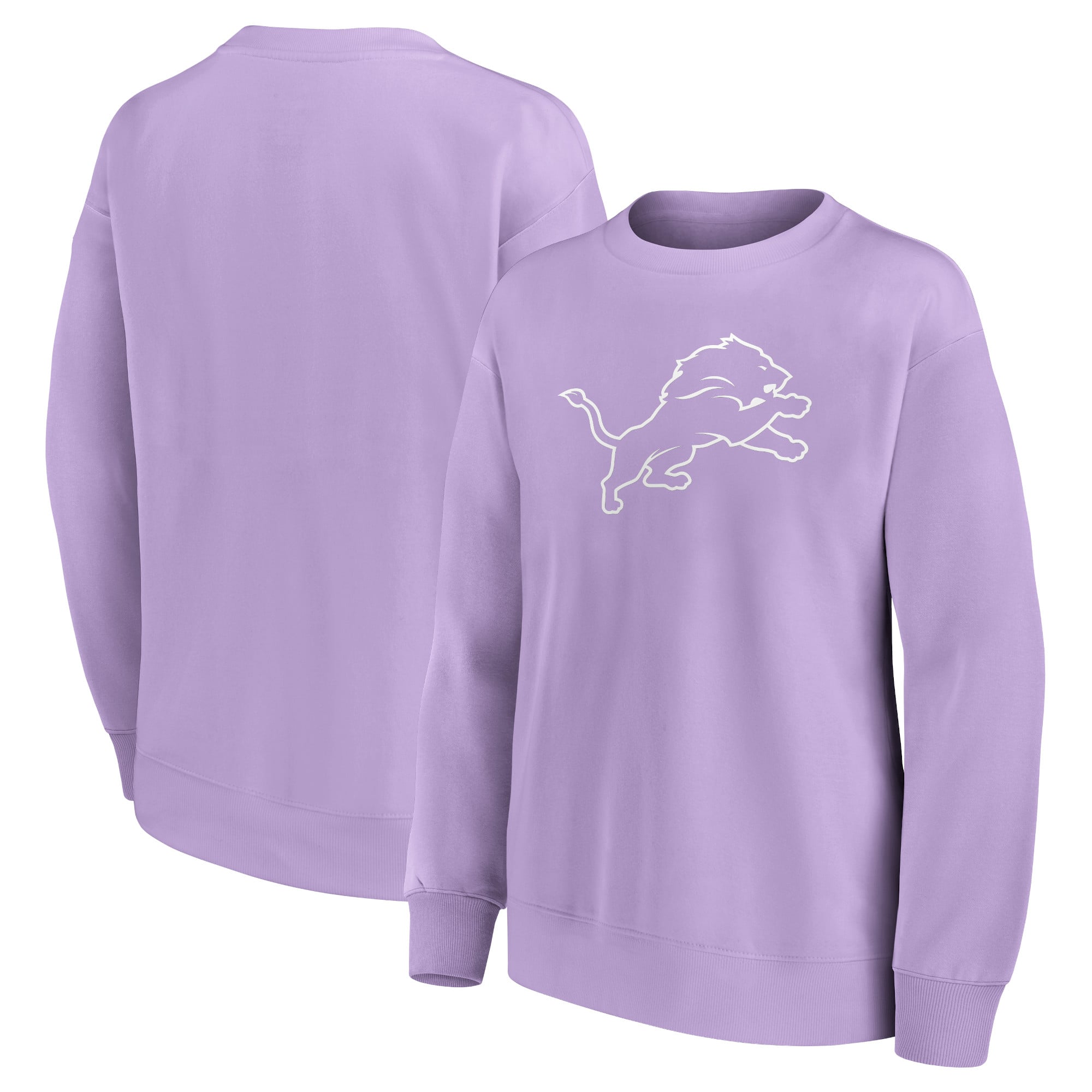 Felpa girocollo oversize con grafica mono logo dei Detroit Lions - Donna