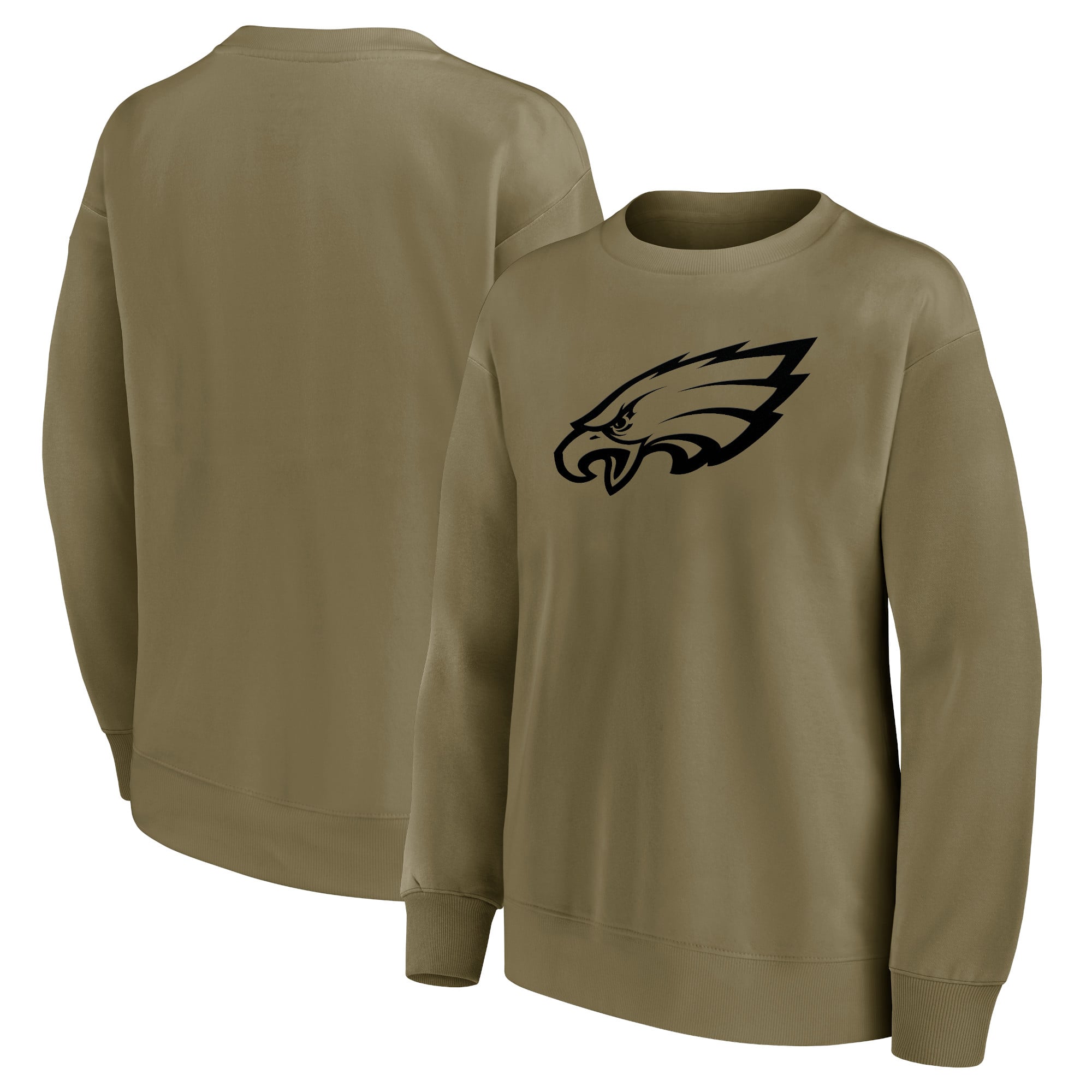 Sudadera extragrande con gráfico de logotipo monocromático de los Philadelphia Eagles - Mujer