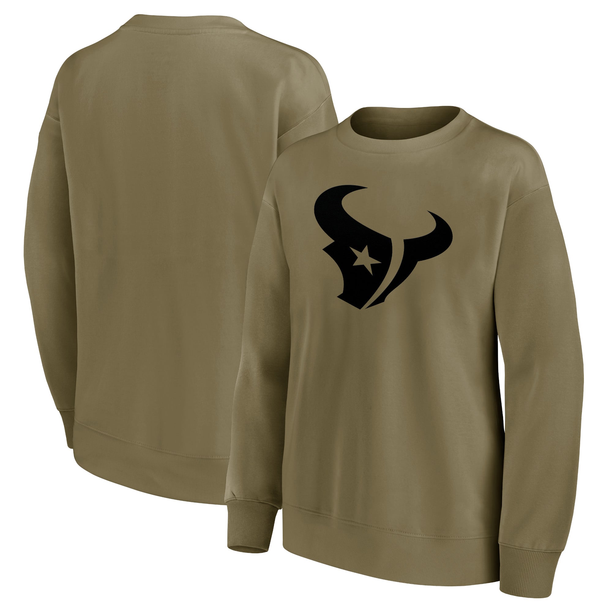 Sweat ras du cou surdimensionné graphique à logo unique Houston Texans - Femme