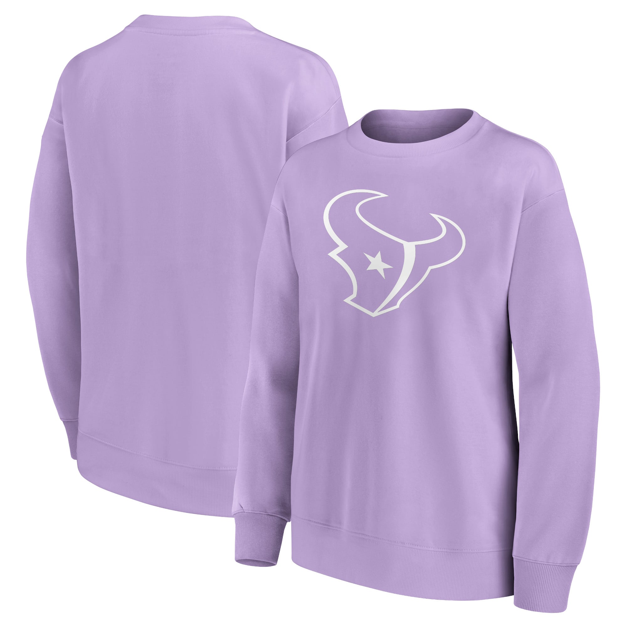 Felpa girocollo oversize con grafica mono logo Houston Texans - Donna