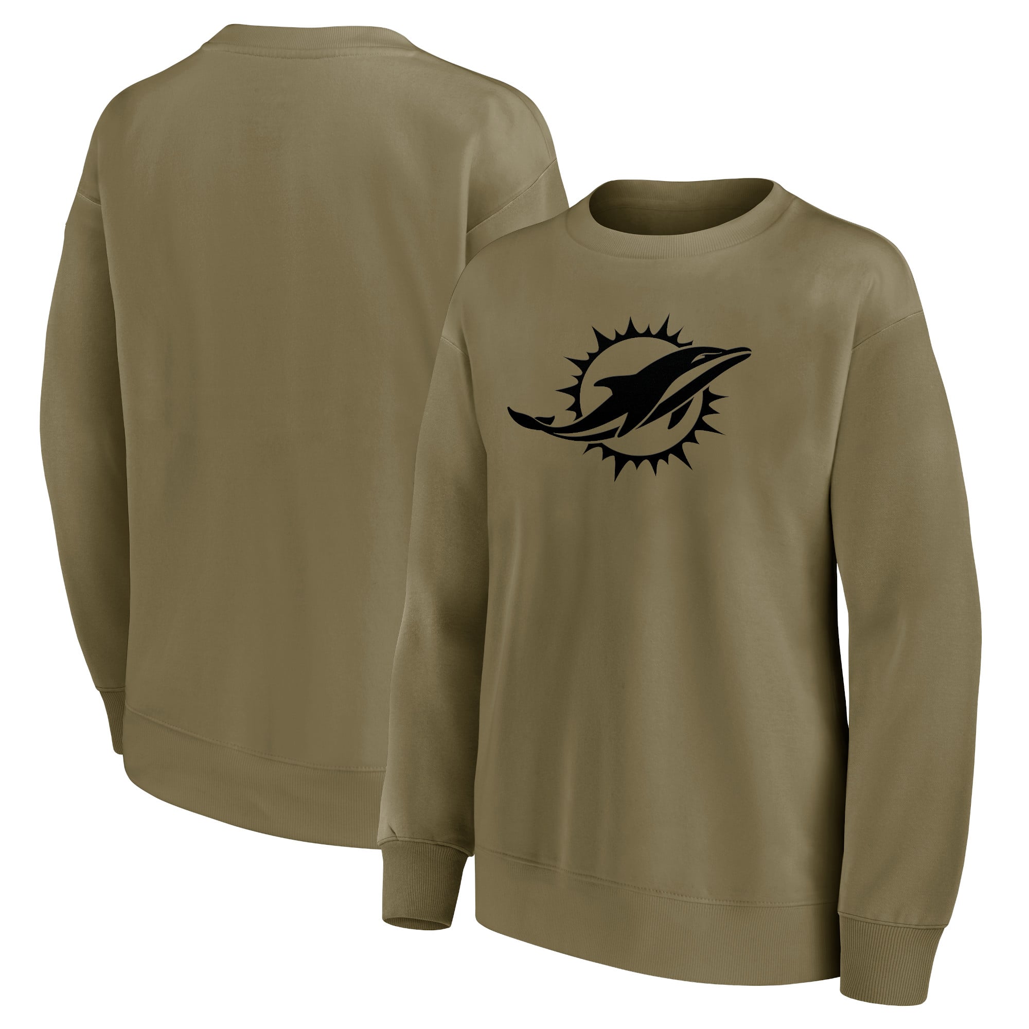 Sudadera extragrande con gráfico de logotipo mono de los Miami Dolphins - Mujer