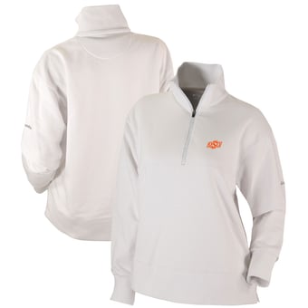 Women's Columbia  White Oklahoma State Cowboys Omni-Wick Birchwood Hills Quarter-Zip Pullover Top