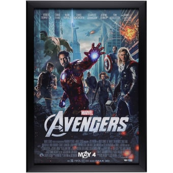 Chris Evans Captain America Autographed Framed 30" x 42" Avengers Movie Poster