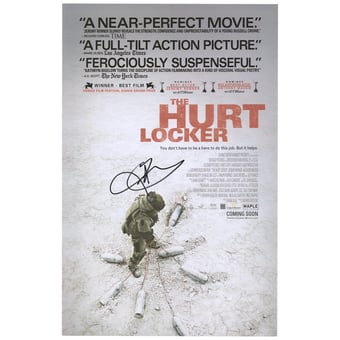 Jeremy Renner The Hurt Locker Autographed 11" x 17" Movie Poster
