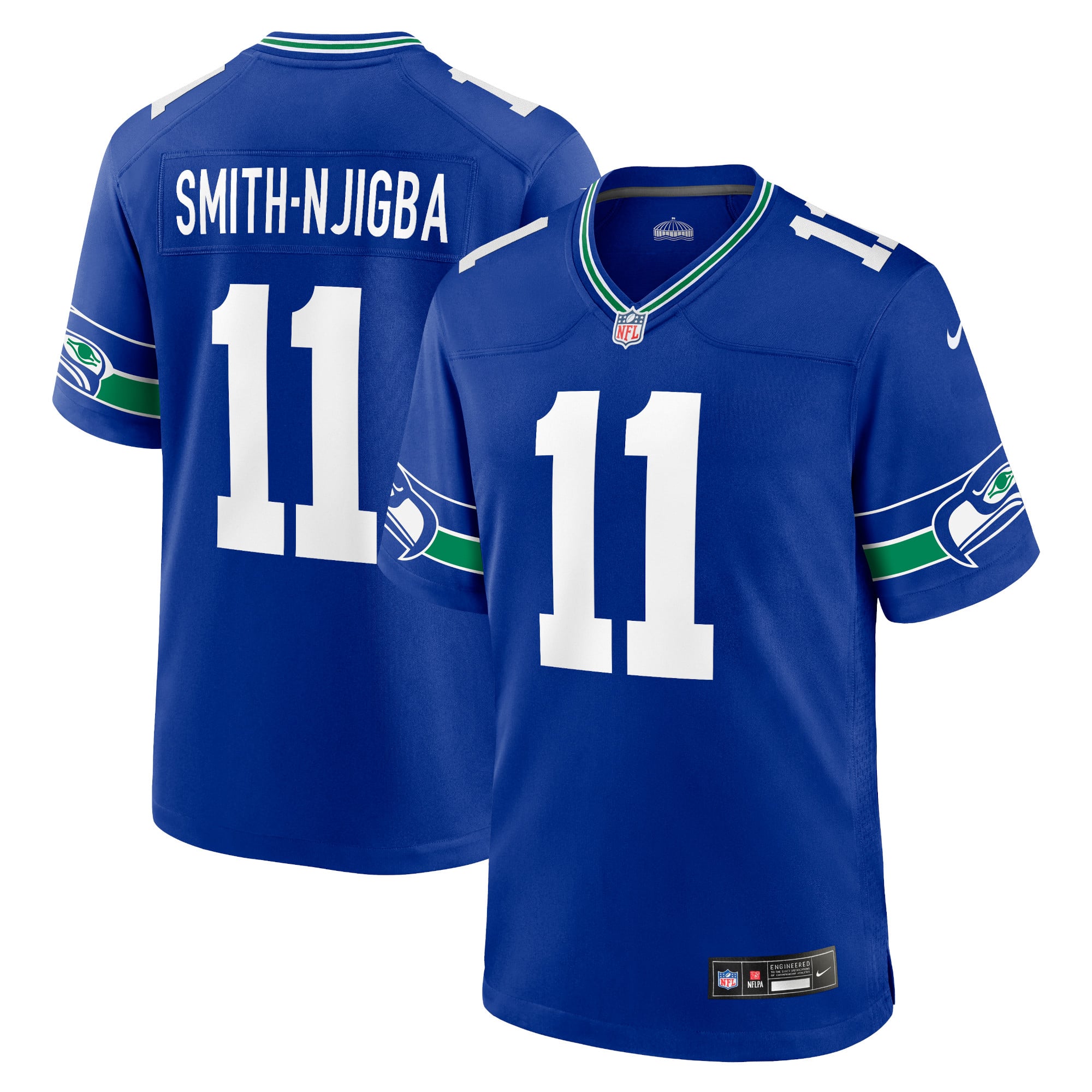 Seattle Seahawks Maglia Gara Nike Alternate Throwback Game - 2023 NFL Draft - Jaxon Smith-Njigba - Uomo