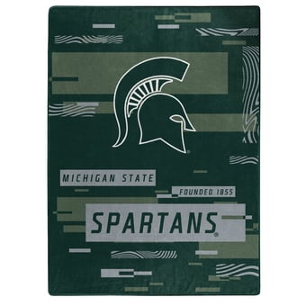 "The Northwest Group  Michigan State Spartans 50"" x 60"" Digitize Raschel Throw Blanket"
