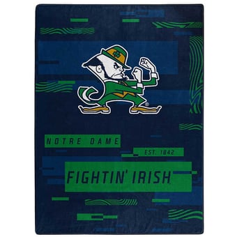 "The Northwest Group  Notre Dame Fighting Irish 50"" x 60"" Digitize Raschel Throw Blanket"