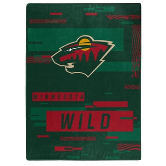 "The Northwest Group  Minnesota Wild 50"" x 60"" Digitize Raschel Throw Blanket"