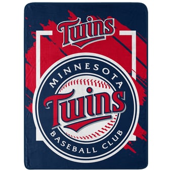 "The Northwest Group  Minnesota Twins 46"" x 60"" Dimensional Micro Raschel Plush Throw Blanket"