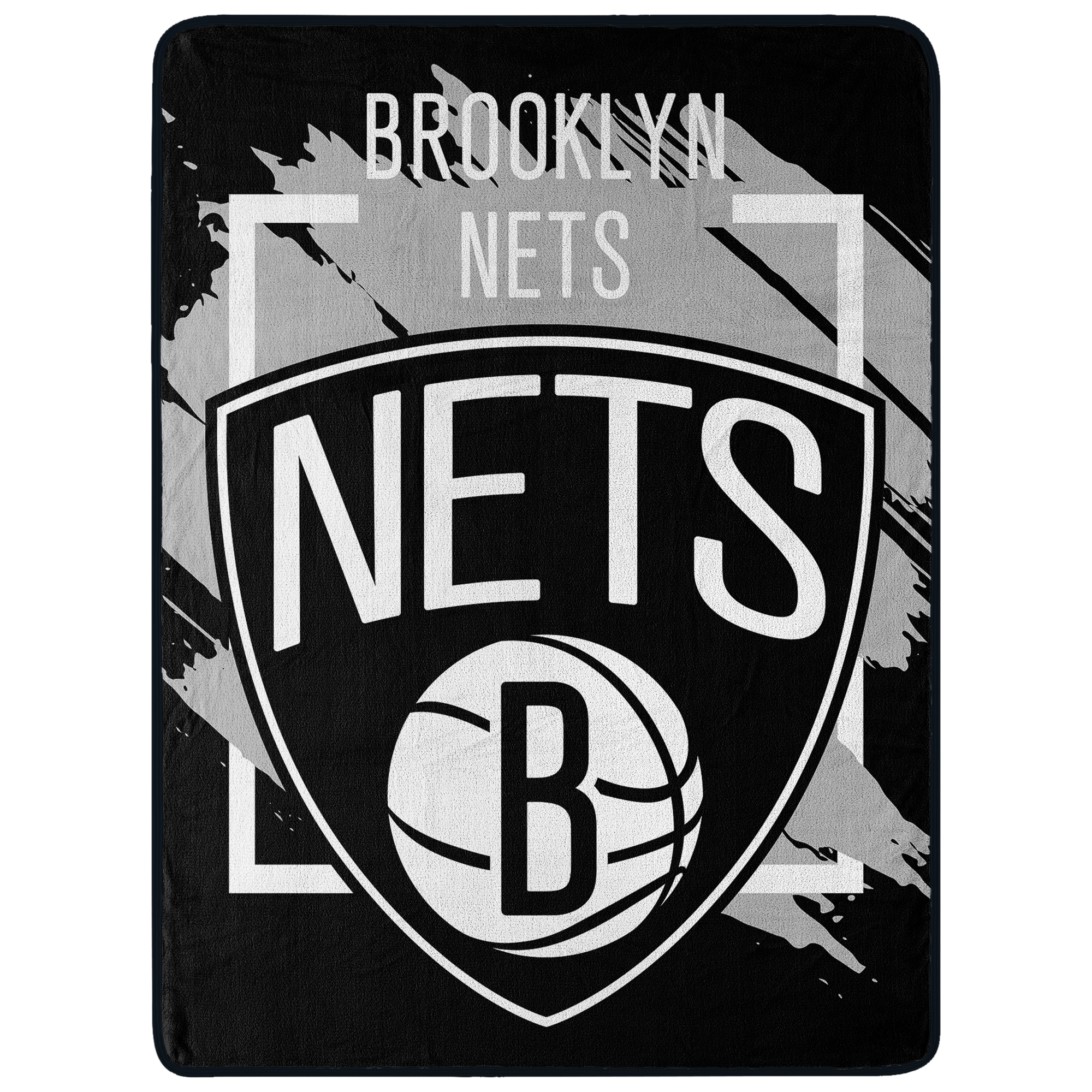 “The Northwest Group  Brooklyn Nets 46″” x 60″” Dimensional Micro Raschel Plush Throw Blanket”