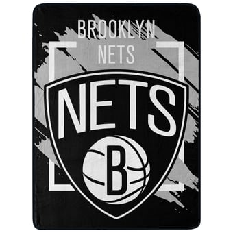 The Northwest Group  Brooklyn Nets 46" x 60" Dimensional Micro Raschel Plush Throw Blanket