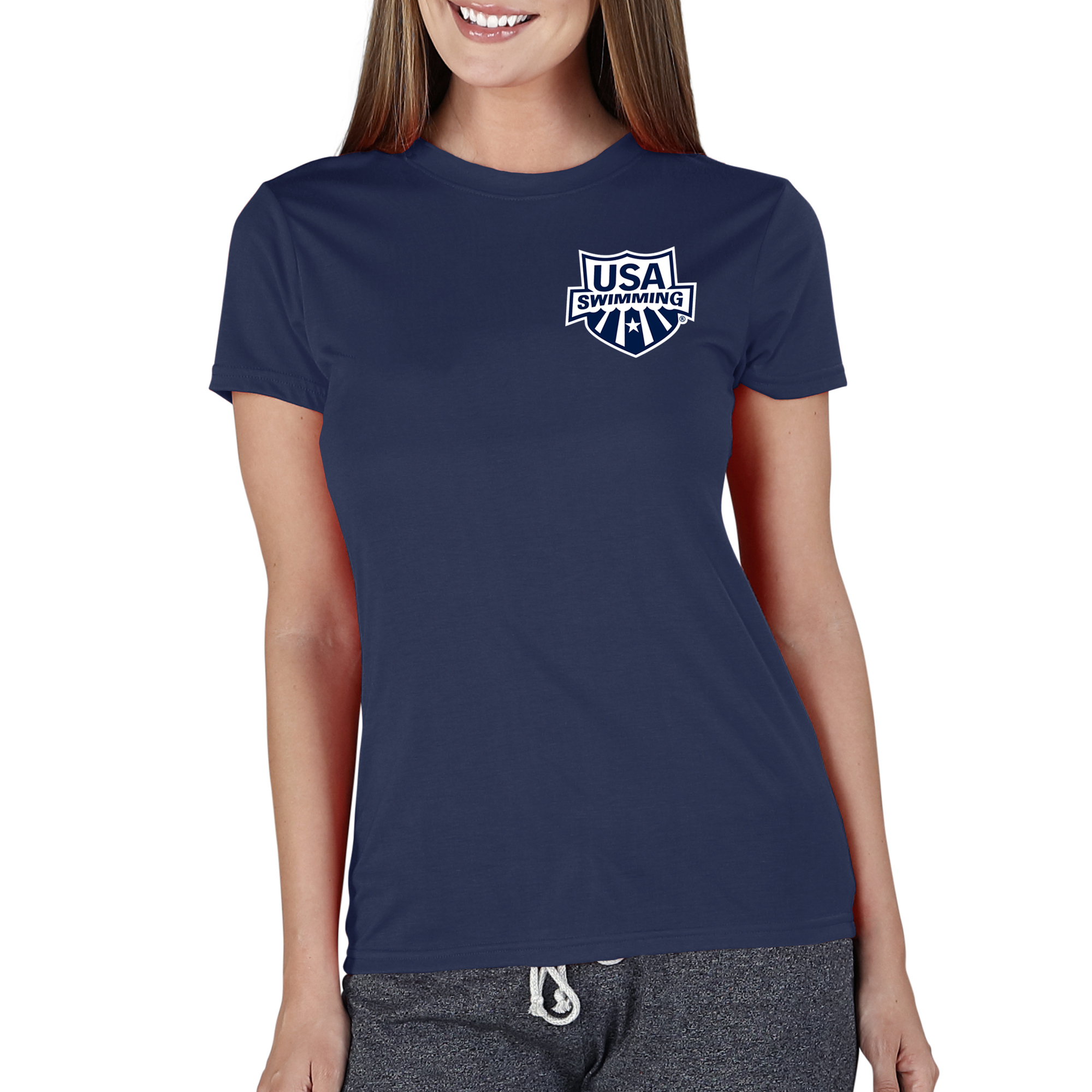 Women’s Concepts Sport Navy USA Swimming Marathon Knit Top Women’s Concepts Sport Navy USA Swimming Marathon Knit Top