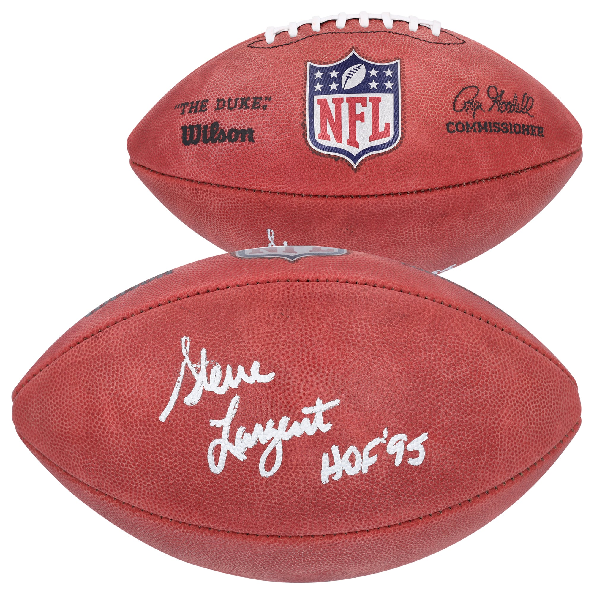 Steve Largent Seattle Seahawks Autographed Duke Full Color Pro Football with "HOF '95" Inscription