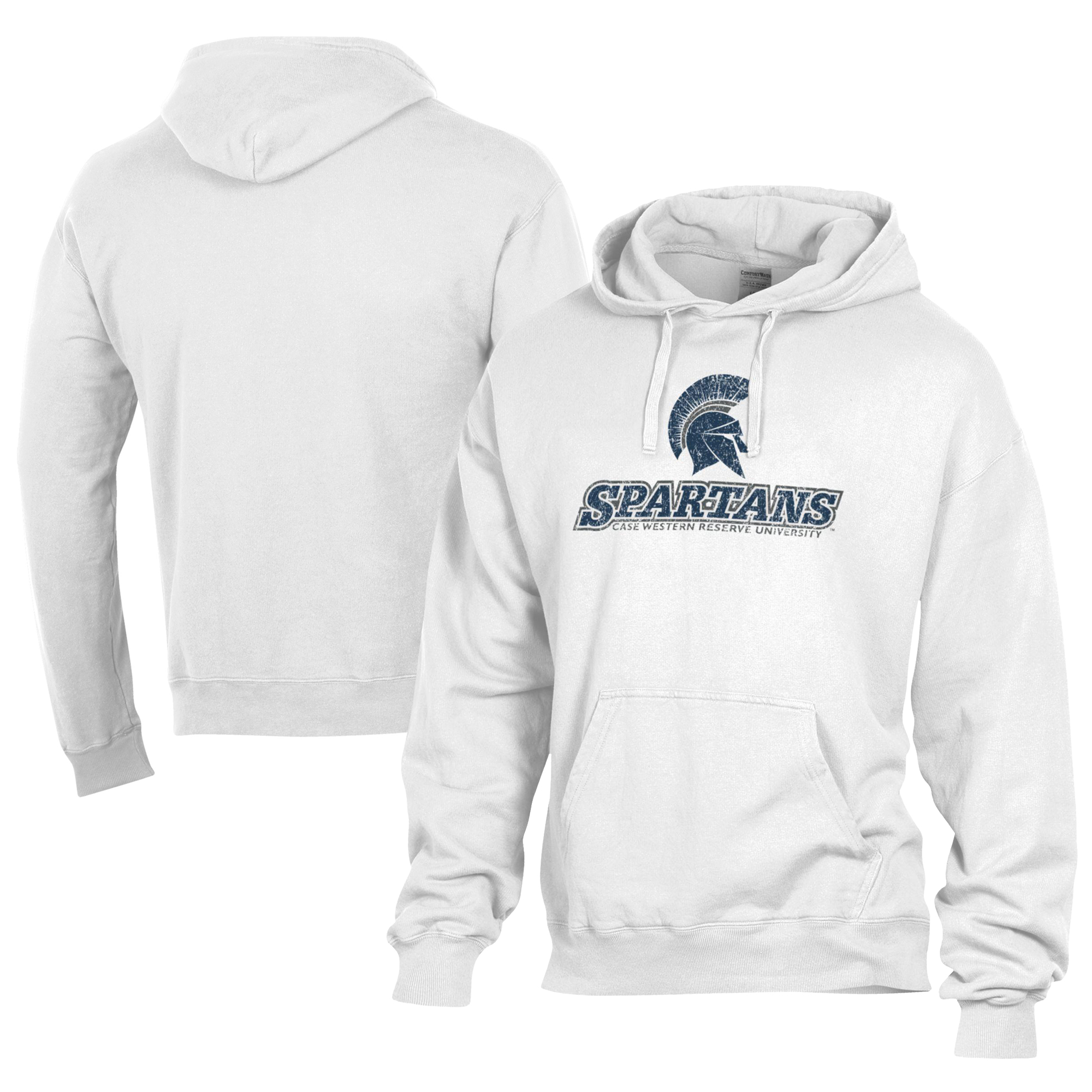 Men’s Comfort Wash White Case Western Reserve Spartans Lightweight Fleece Pullover Hoodie Men’s Comfort Wash White Case Western Reserve Spartans Lightweight Fleece Pullover Hoodie