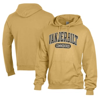 Men's Comfort Wash  Gold Vanderbilt Commodores Lightweight Fleece Pullover Hoodie