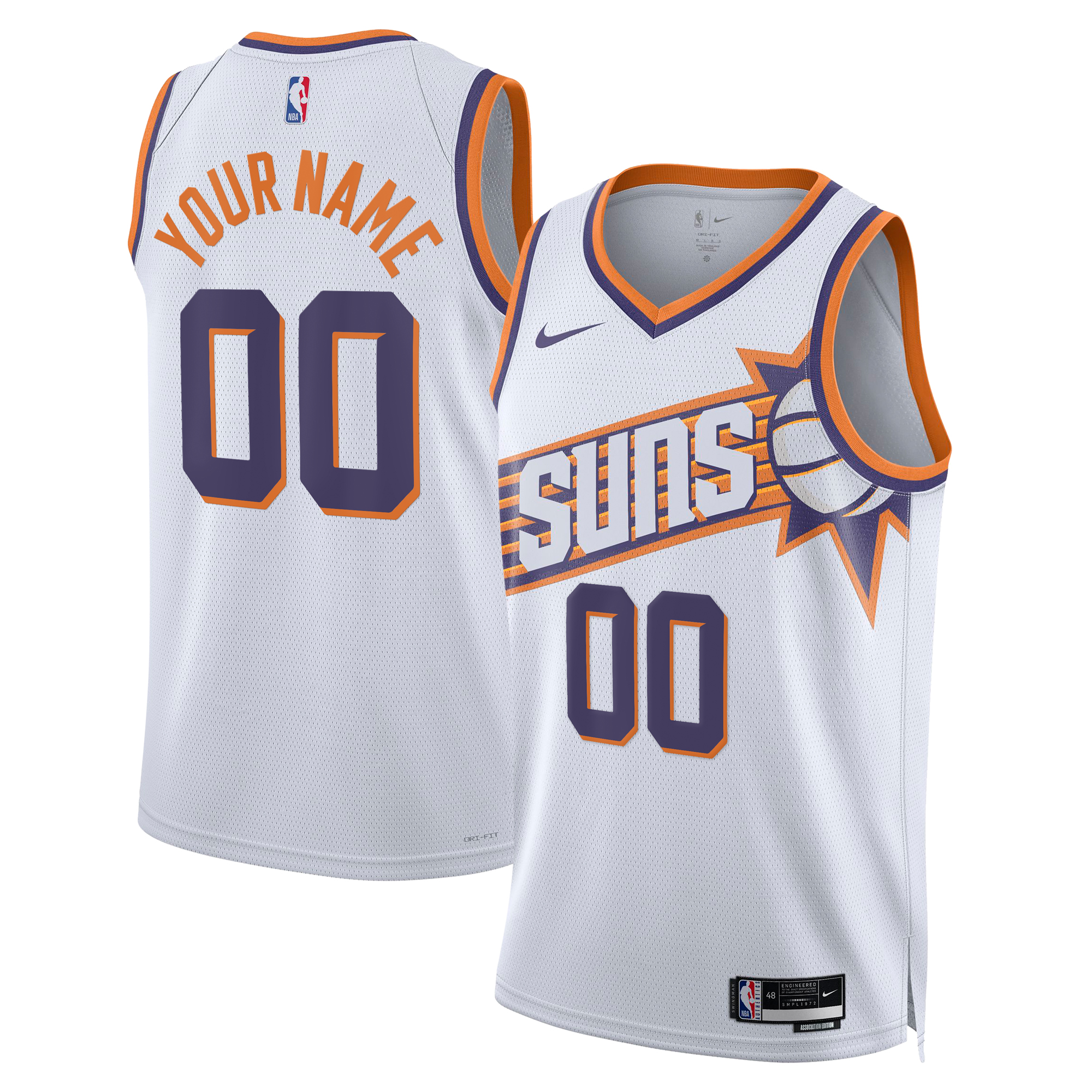 Unisex Nike White Phoenix Suns Swingman Custom Jersey - Association Edition