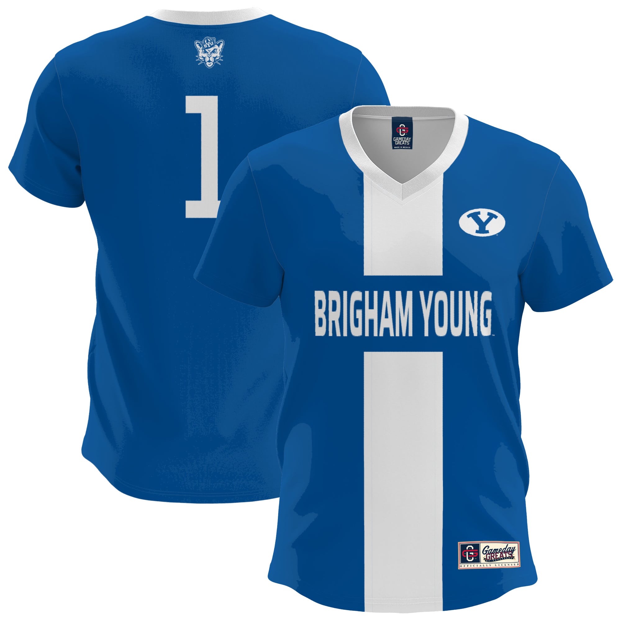 Men's GameDay Greats  Royal BYU Cougars Lightweight Soccer Fashion Jersey
