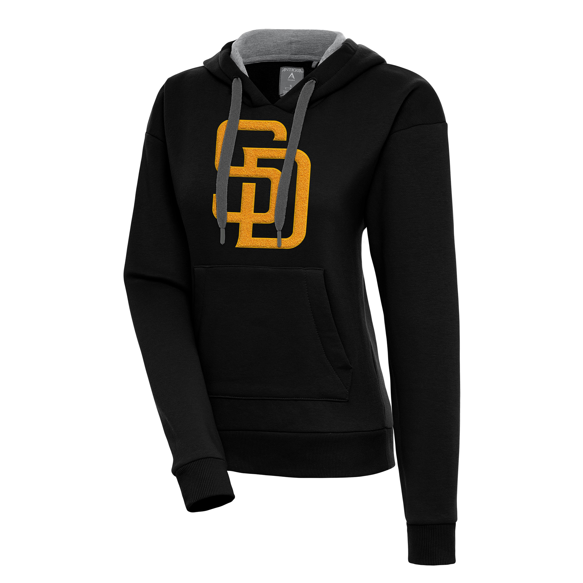 Women’s Antigua Black San Diego Padres Victory Pullover Hoodie Women’s Antigua Black San Diego Padres Victory Pullover Hoodie